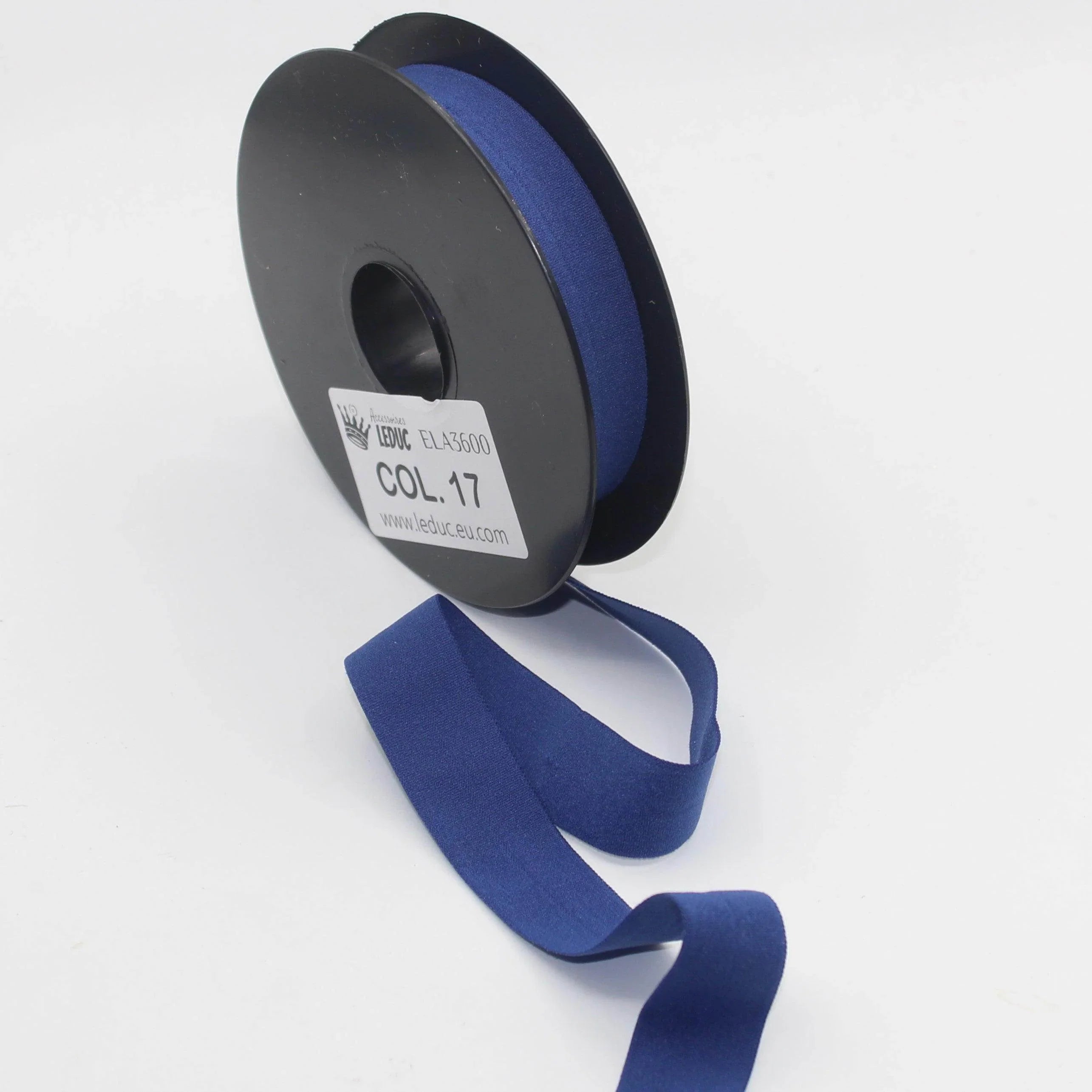 10mt Soft Elastic Bias Binding in Polyester 18mm prefolded #ELA3600 - ACCESSOIRES LEDUC BV