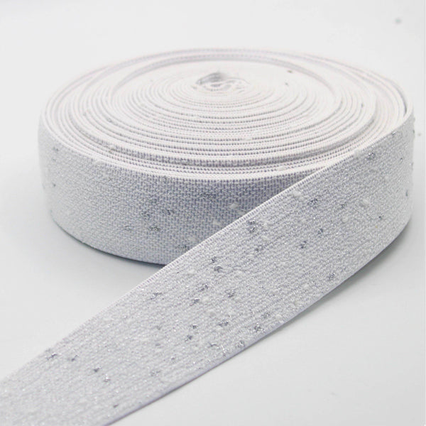 5 Meters Soft Glittery Elastic 38mm #ELA1303 - ACCESSOIRES LEDUC BV