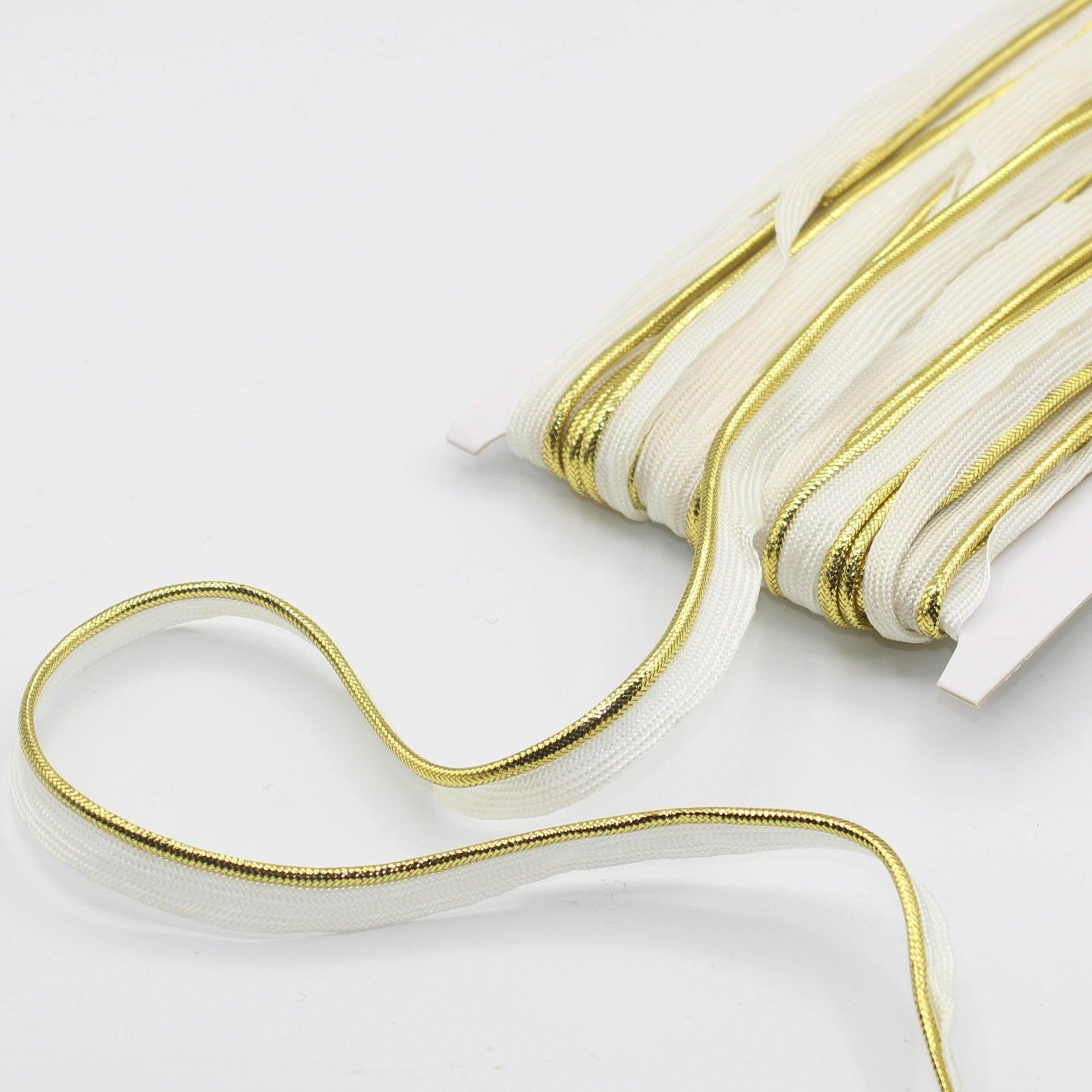 20MT Woven LUREX PIPING / 10mm (8+2mm) #SPA1100 - ACCESSOIRES LEDUC BV