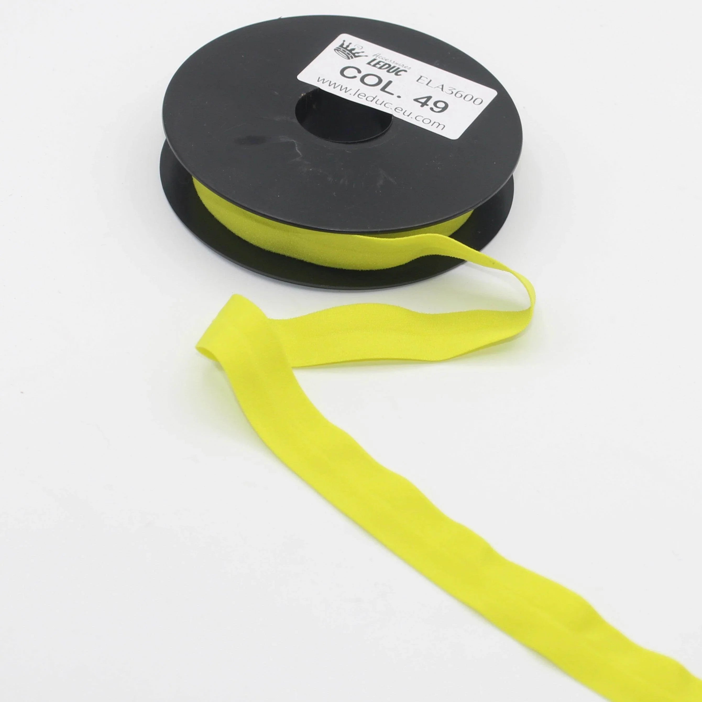 10mt Soft Elastic Bias Binding in Polyester 18mm prefolded #ELA3600 - ACCESSOIRES LEDUC BV
