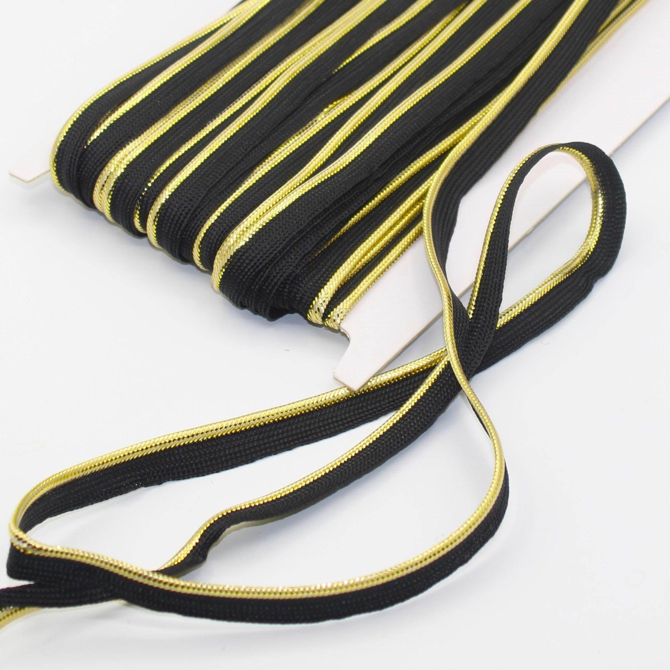 20MT Woven LUREX PIPING / 10mm (8+2mm) #SPA1100 - ACCESSOIRES LEDUC BV