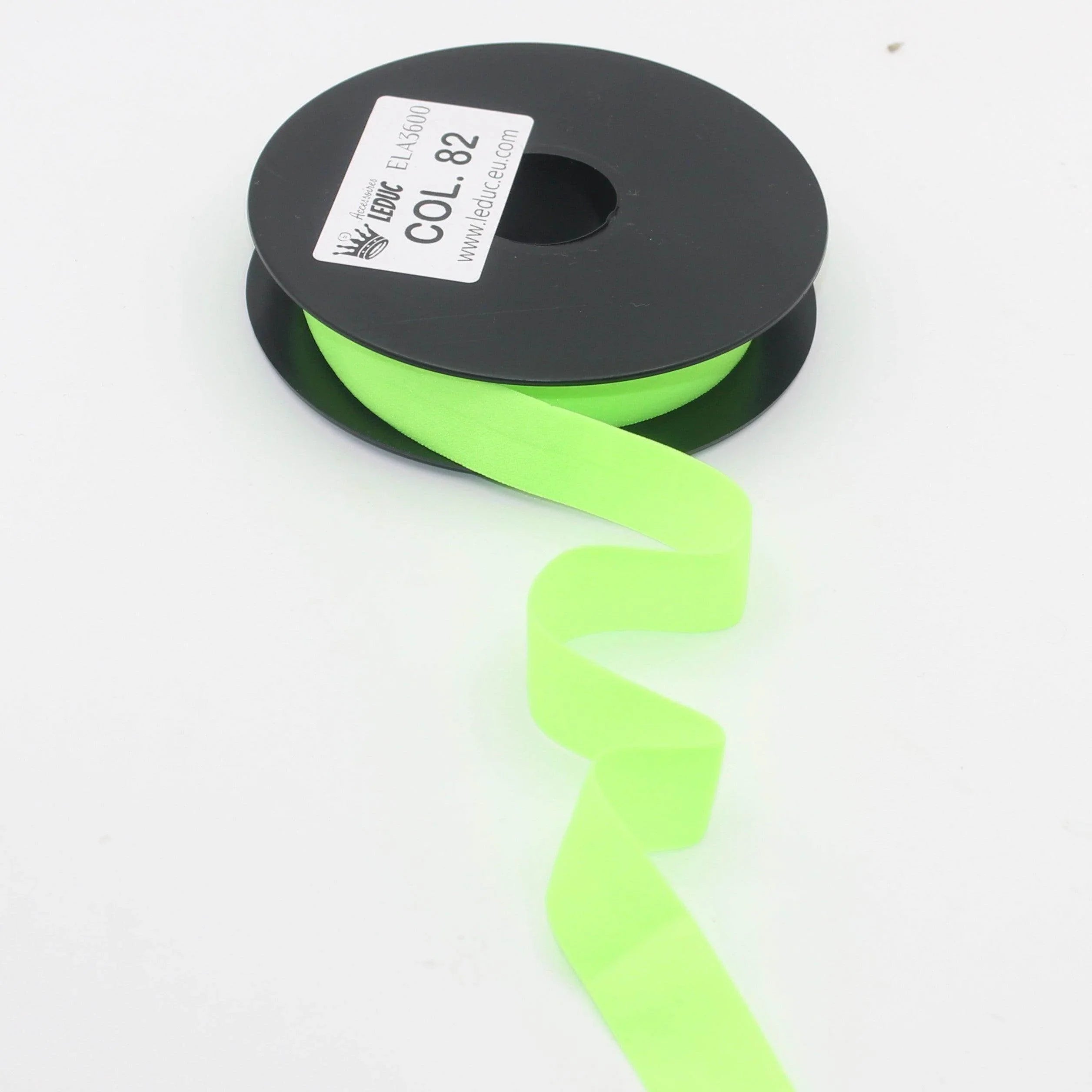 10mt Soft Elastic Bias Binding in Polyester 18mm prefolded #ELA3600 - ACCESSOIRES LEDUC BV