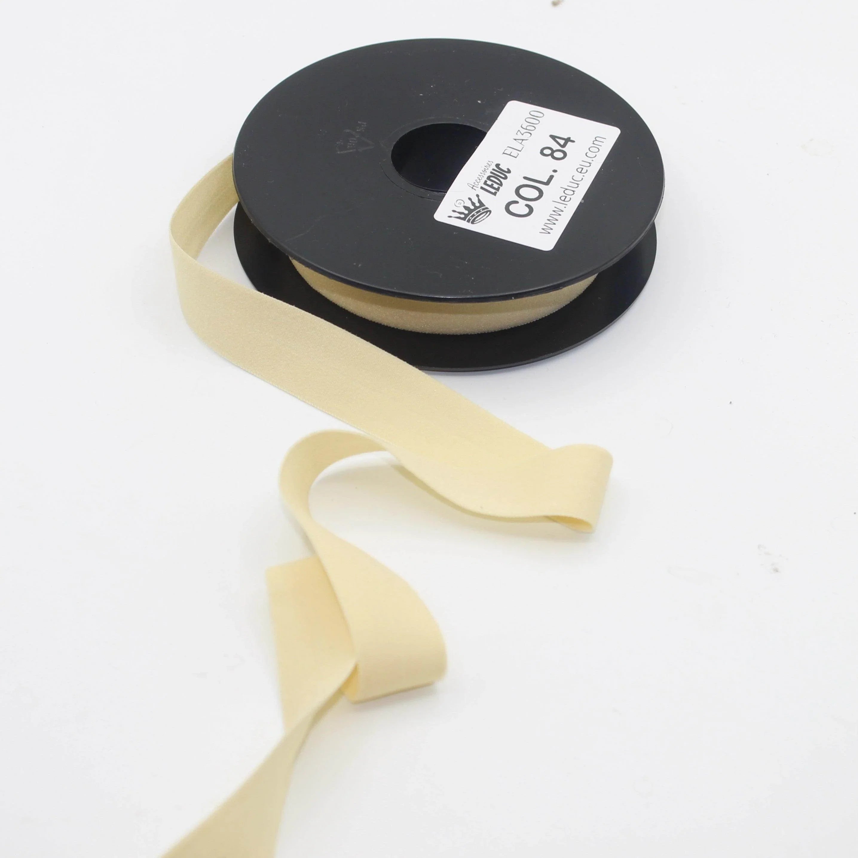 10mt Soft Elastic Bias Binding in Polyester 18mm prefolded #ELA3600 - ACCESSOIRES LEDUC BV