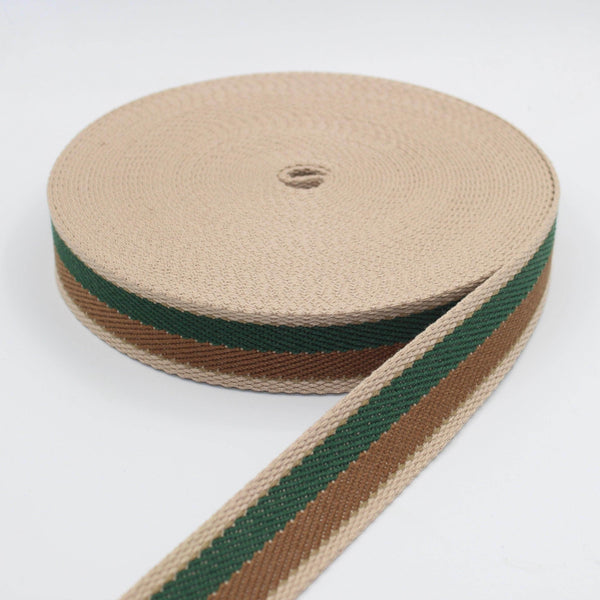 5 Meters of Fancy Striped Webbing 30mm #RUB3525 - ACCESSOIRES LEDUC BV