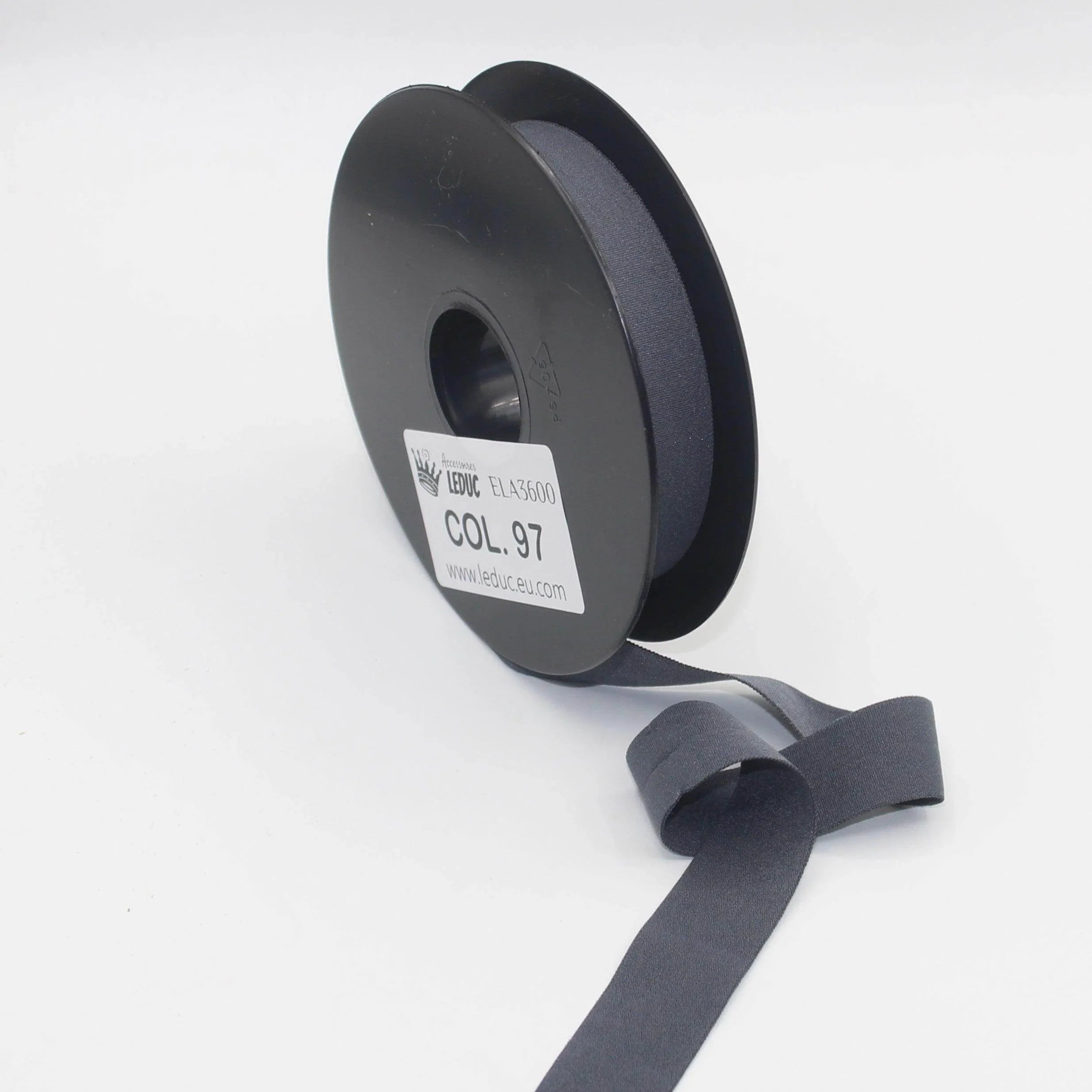 10mt Soft Elastic Bias Binding in Polyester 18mm prefolded #ELA3600 - ACCESSOIRES LEDUC BV