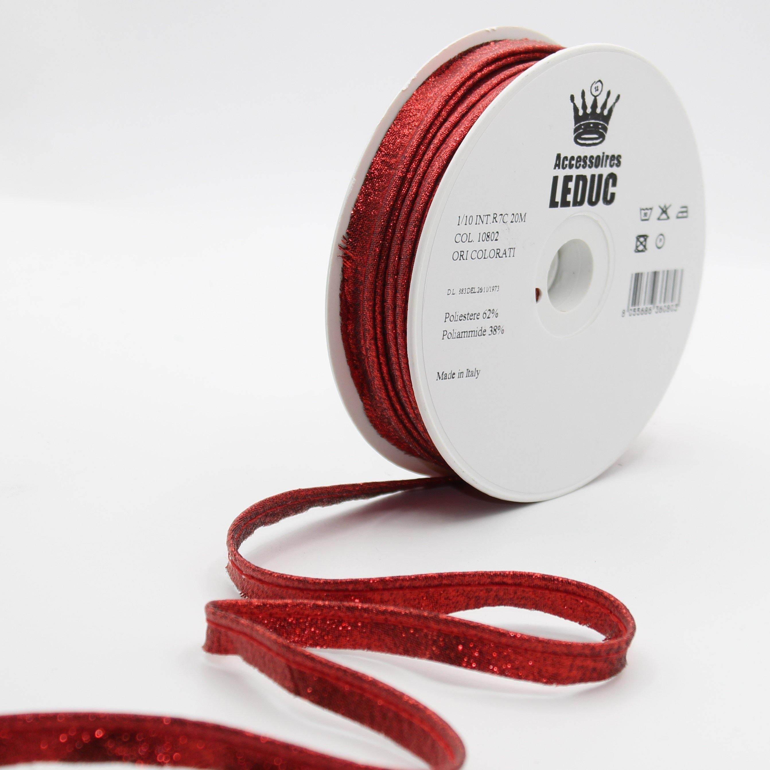 20MT or 100MT - LUREX PIPING / 10mm (8+2mm) #SBI524 - ACCESSOIRES LEDUC BV