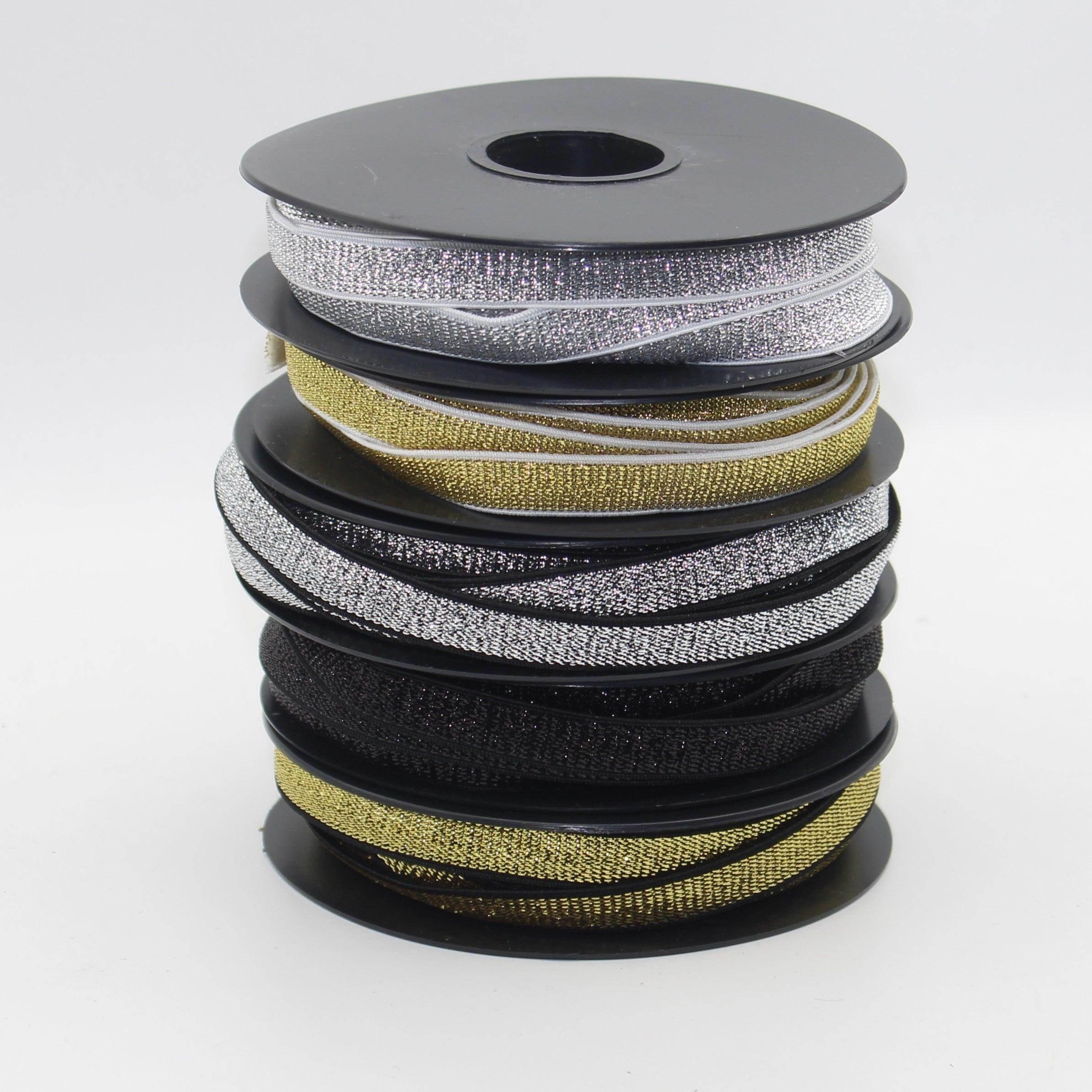 Soft Backing Lurex Elastic 10 20 25 30 or 40mm #ELA1315 - ACCESSOIRES LEDUC BV