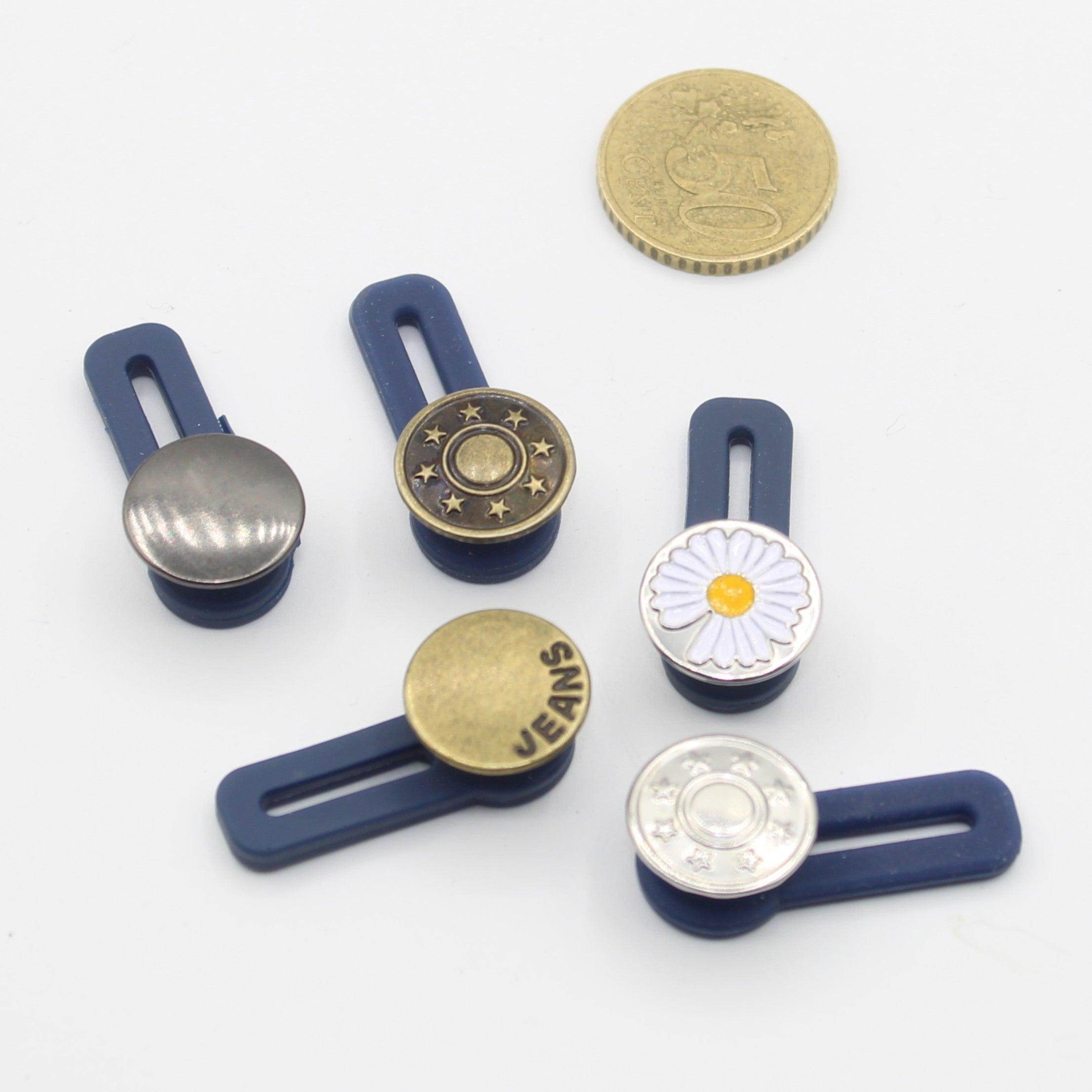 Set of 5 Jeans Buttons expanders #KJE4000 - ACCESSOIRES LEDUC BV
