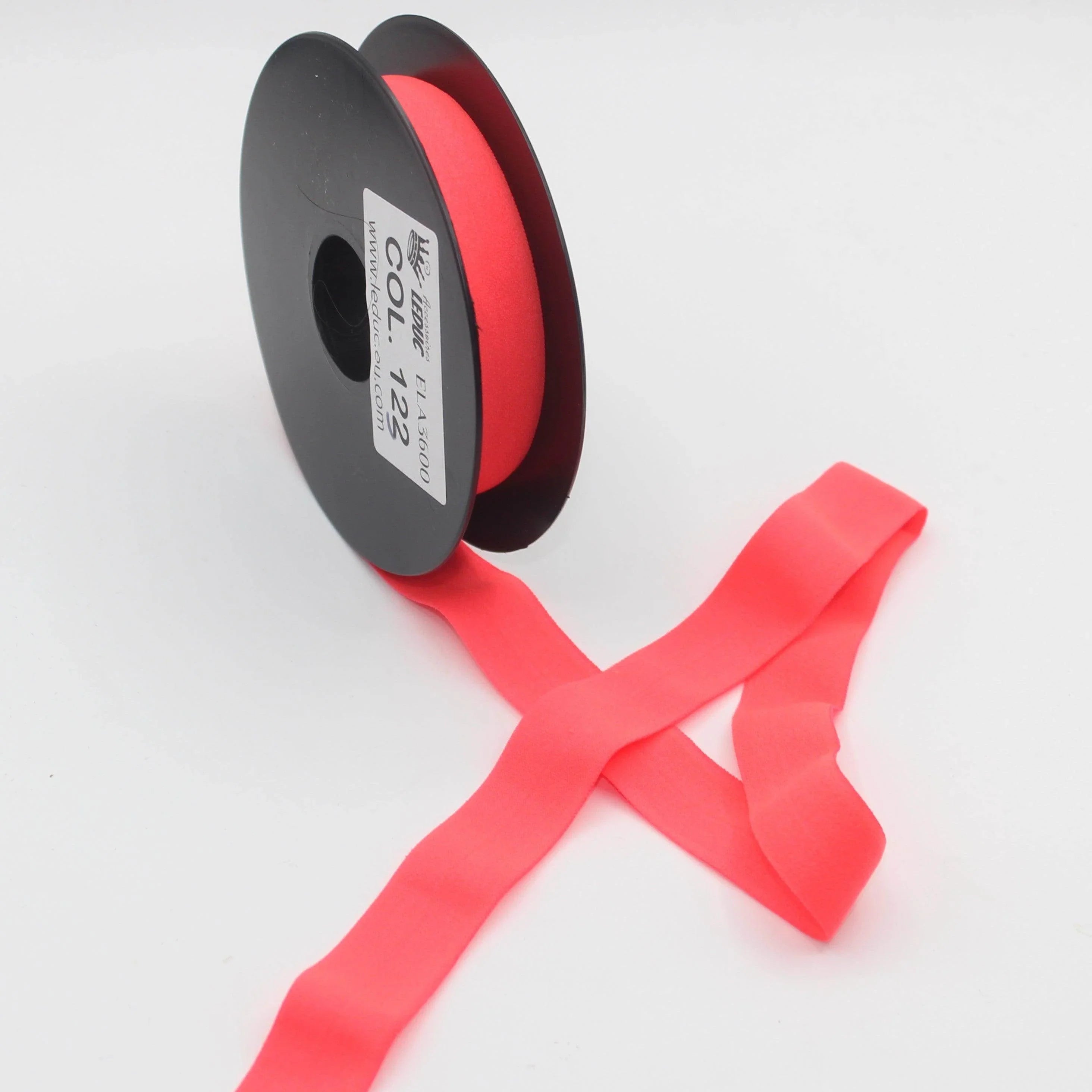10mt Soft Elastic Bias Binding in Polyester 18mm prefolded #ELA3600 - ACCESSOIRES LEDUC BV