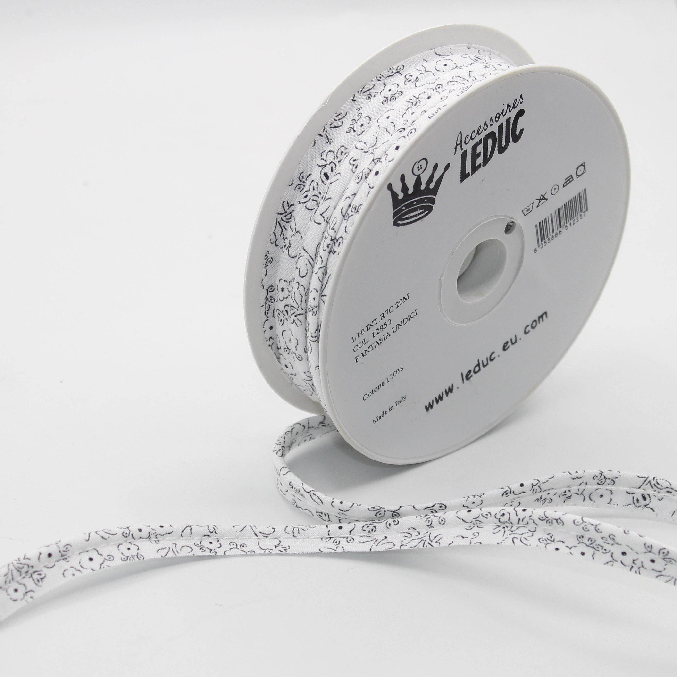 20 meters Floral Cotton Piping (10mm : 2mm+8mm) #SBI517 - ACCESSOIRES LEDUC BV