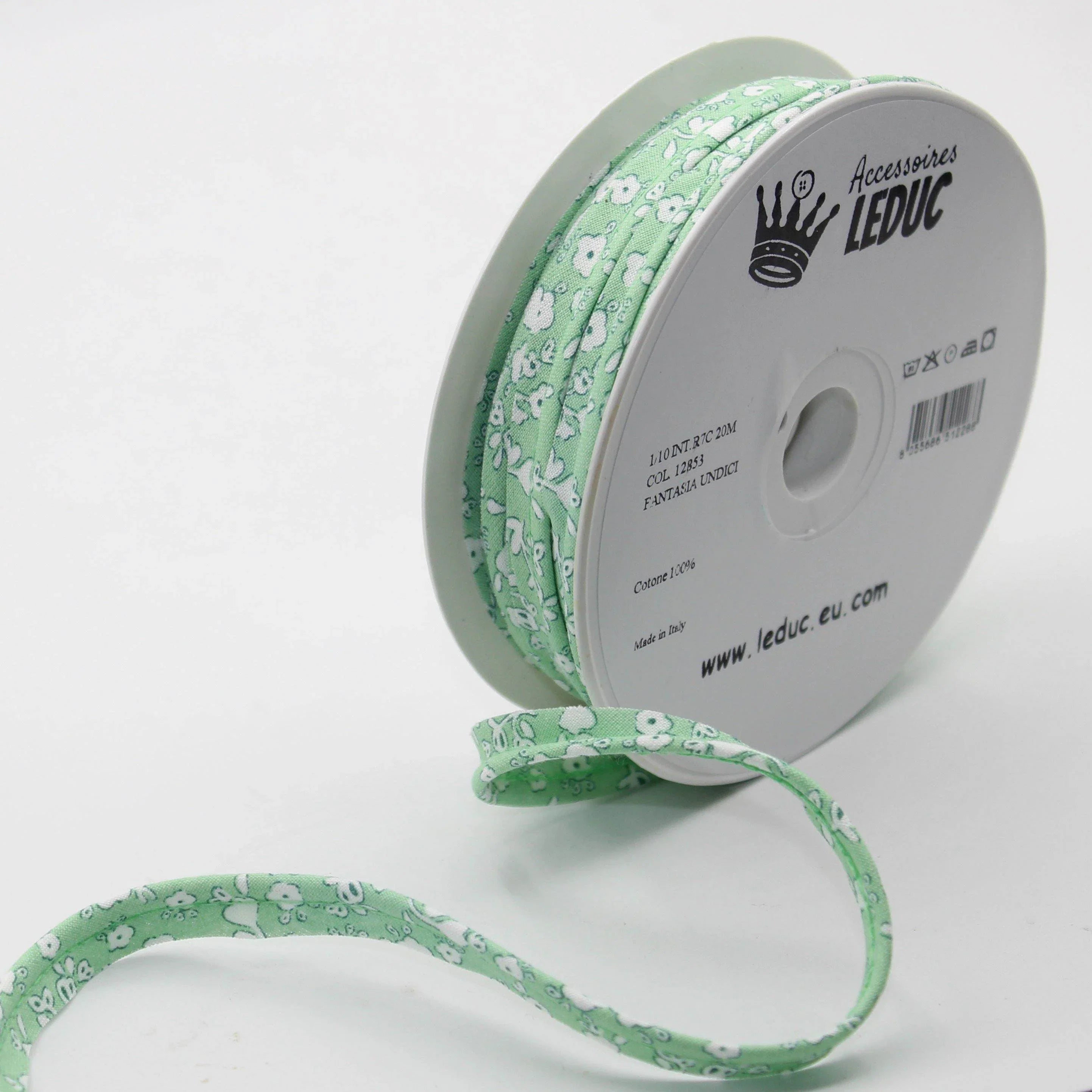 20 meters Floral Cotton Piping (10mm : 2mm+8mm) #SBI517 - ACCESSOIRES LEDUC BV