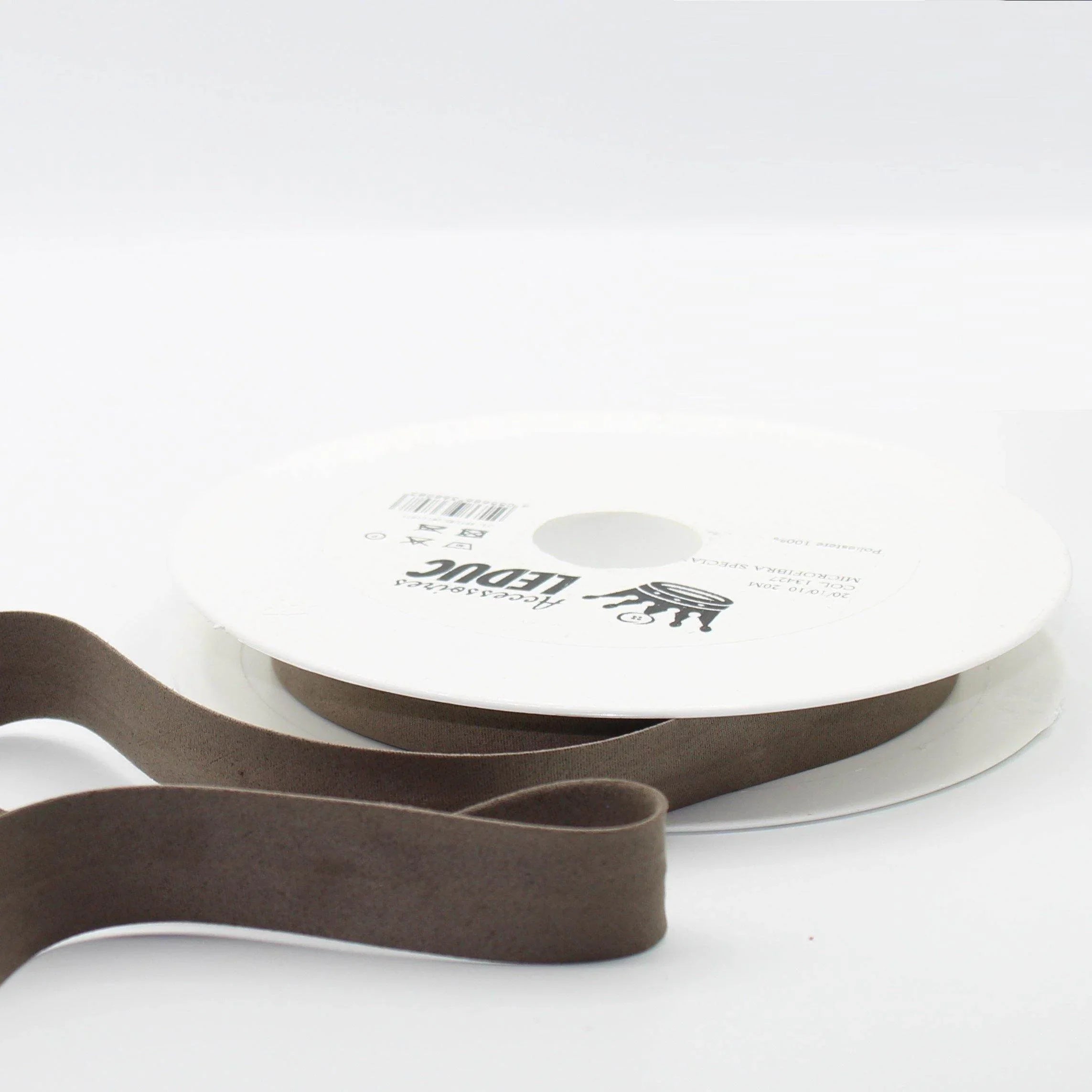 20 meters Folded Suede Bias Binding 20mm (20mm+10mm+10mm) - ACCESSOIRES LEDUC BV