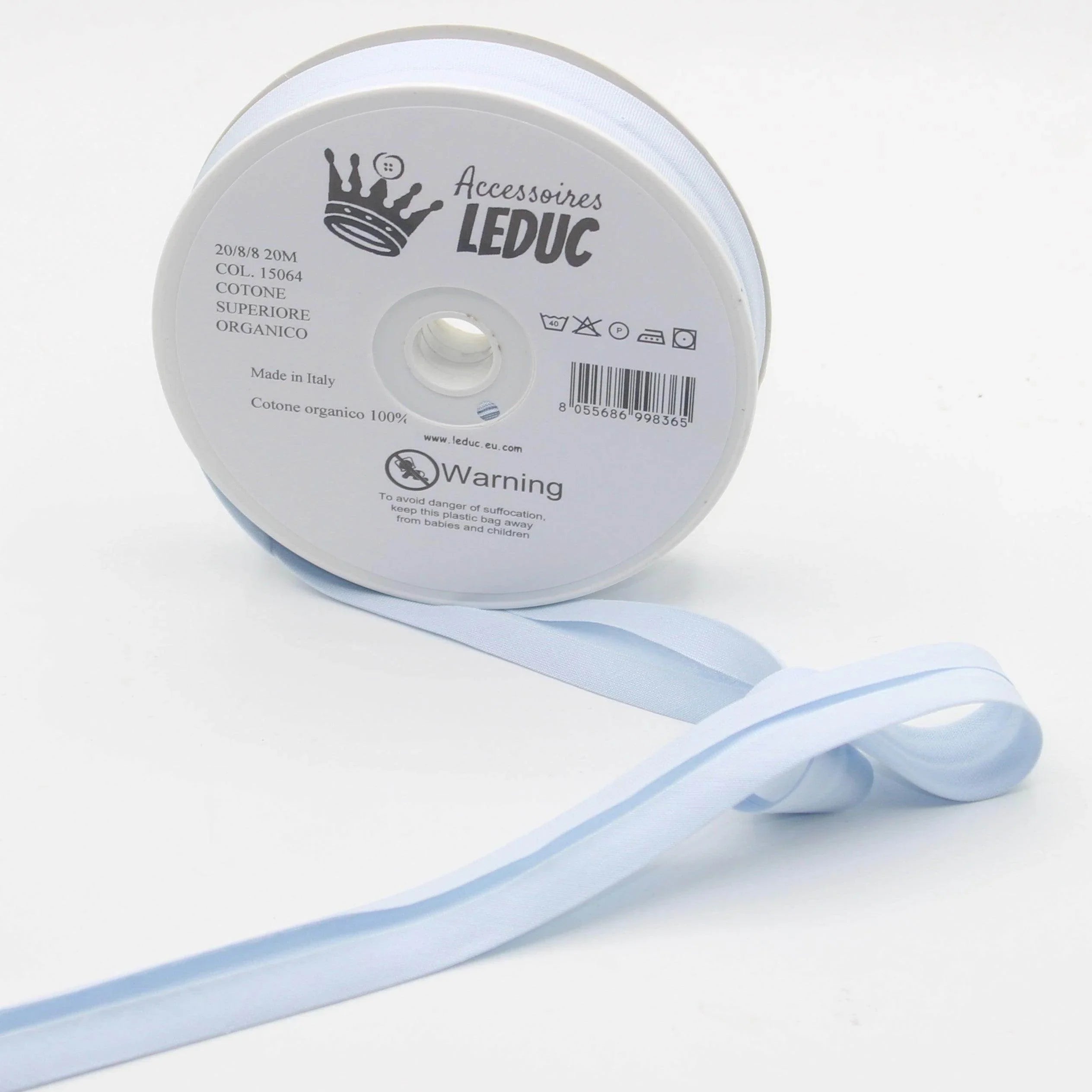 20mt 100% Organic Cotton Bias Binding 20mm (+8+8) - Bio - ACCESSOIRES LEDUC BV