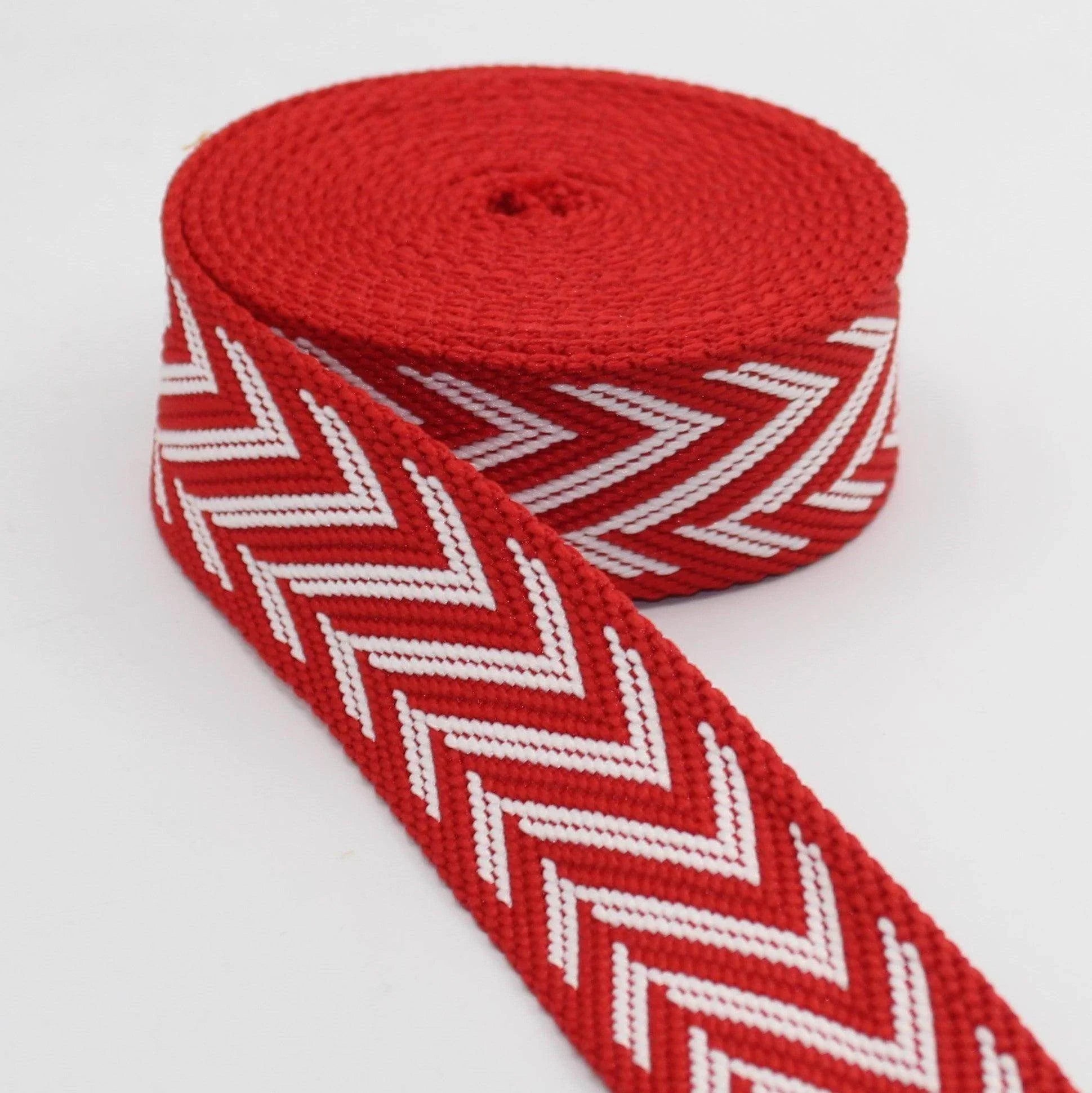 5 meters Webbing with Lines and Arrows 38mm #RUB3506 - ACCESSOIRES LEDUC BV
