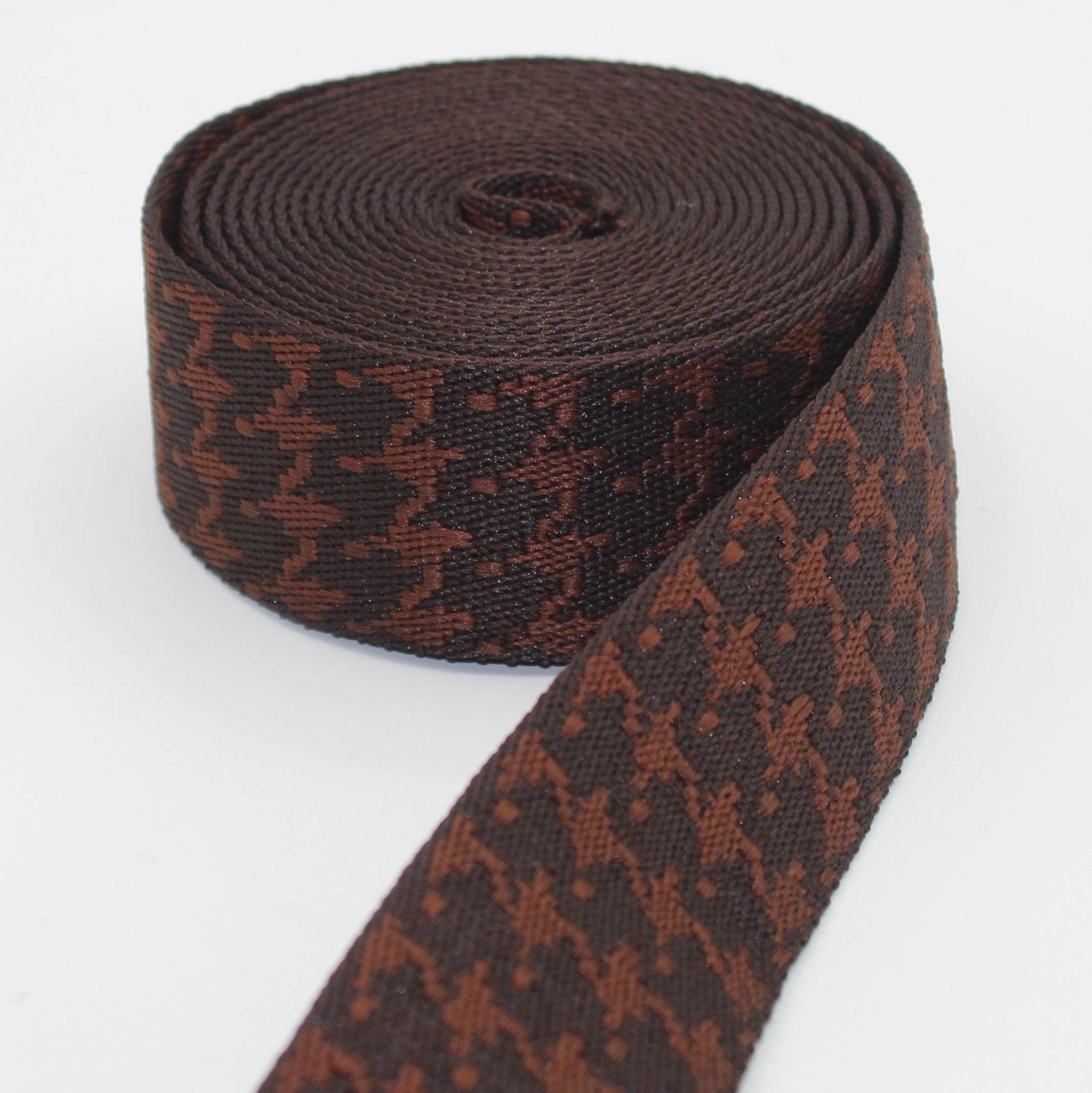 5 Meters Webbing with houndstooth Pattern 38mm #RUB3509 - ACCESSOIRES LEDUC BV