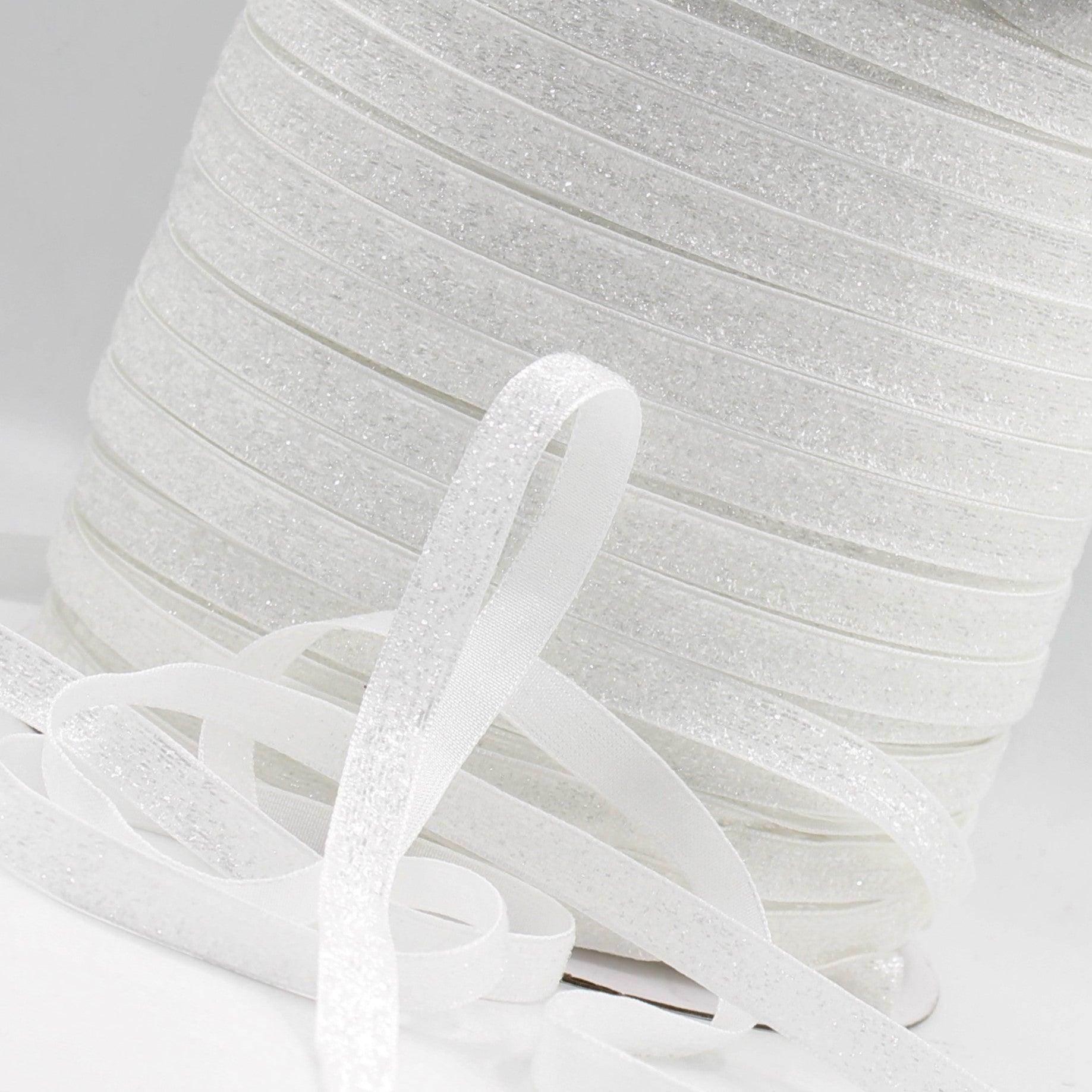 5 Meters 10 / 15 / 25mm Glitter Lurex Velvet Ribbons #VEL1502 - ACCESSOIRES LEDUC BV