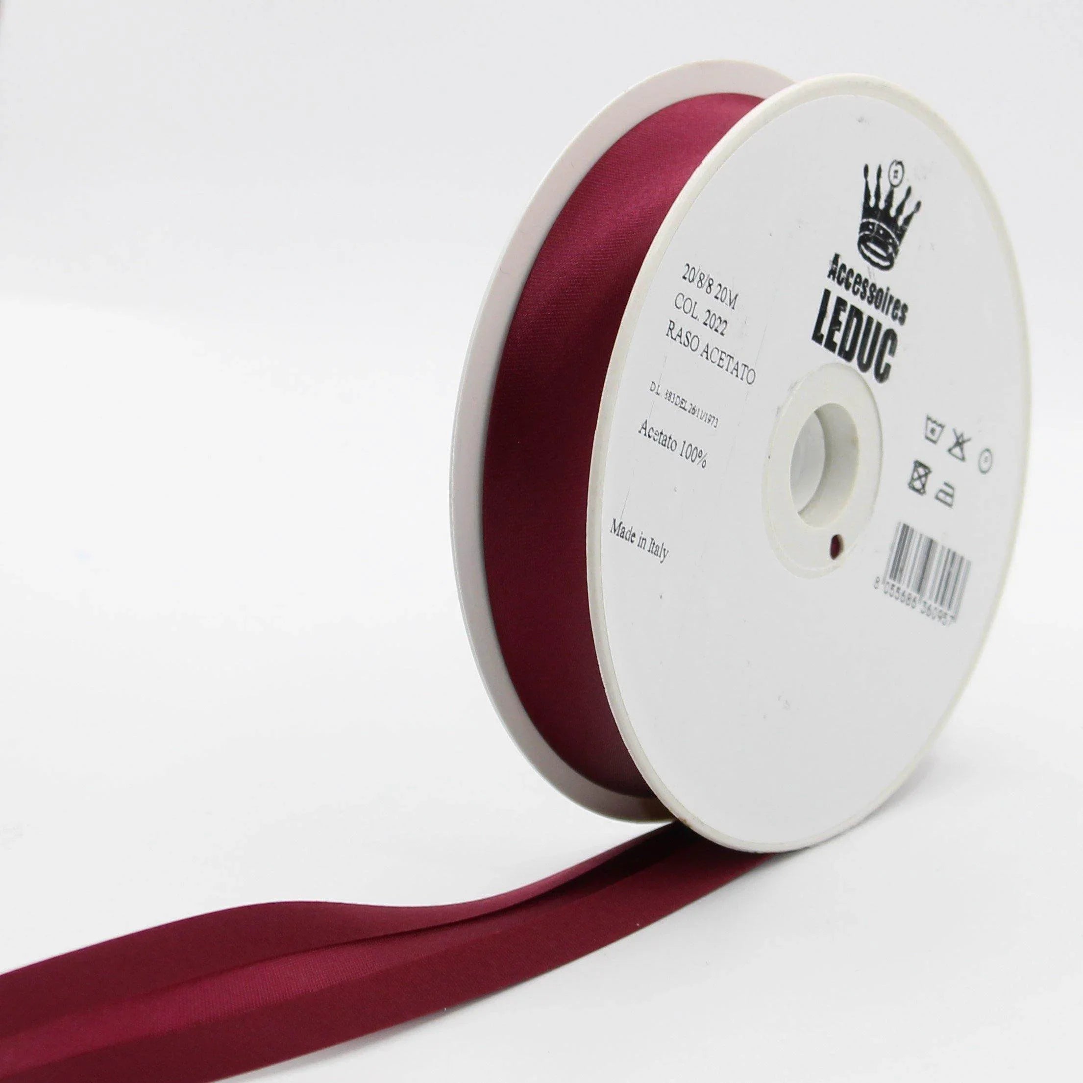 Satin BIAS BINDING / 20mm - 20/8/8 #SBI500-20-8-8-20 - ACCESSOIRES LEDUC BV