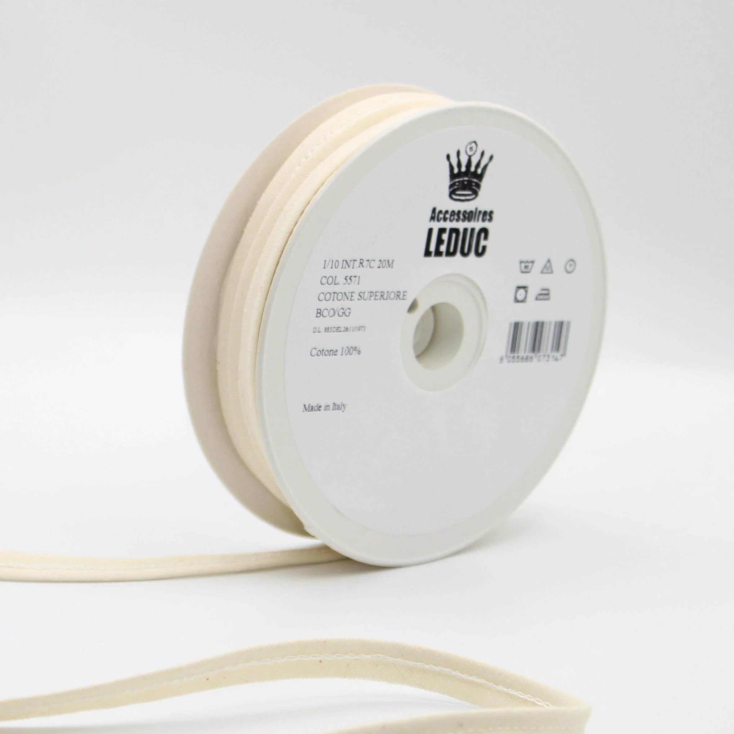 20MT - COTTON PIPING / 10mm (8+2mm) - ACCESSOIRES LEDUC BV