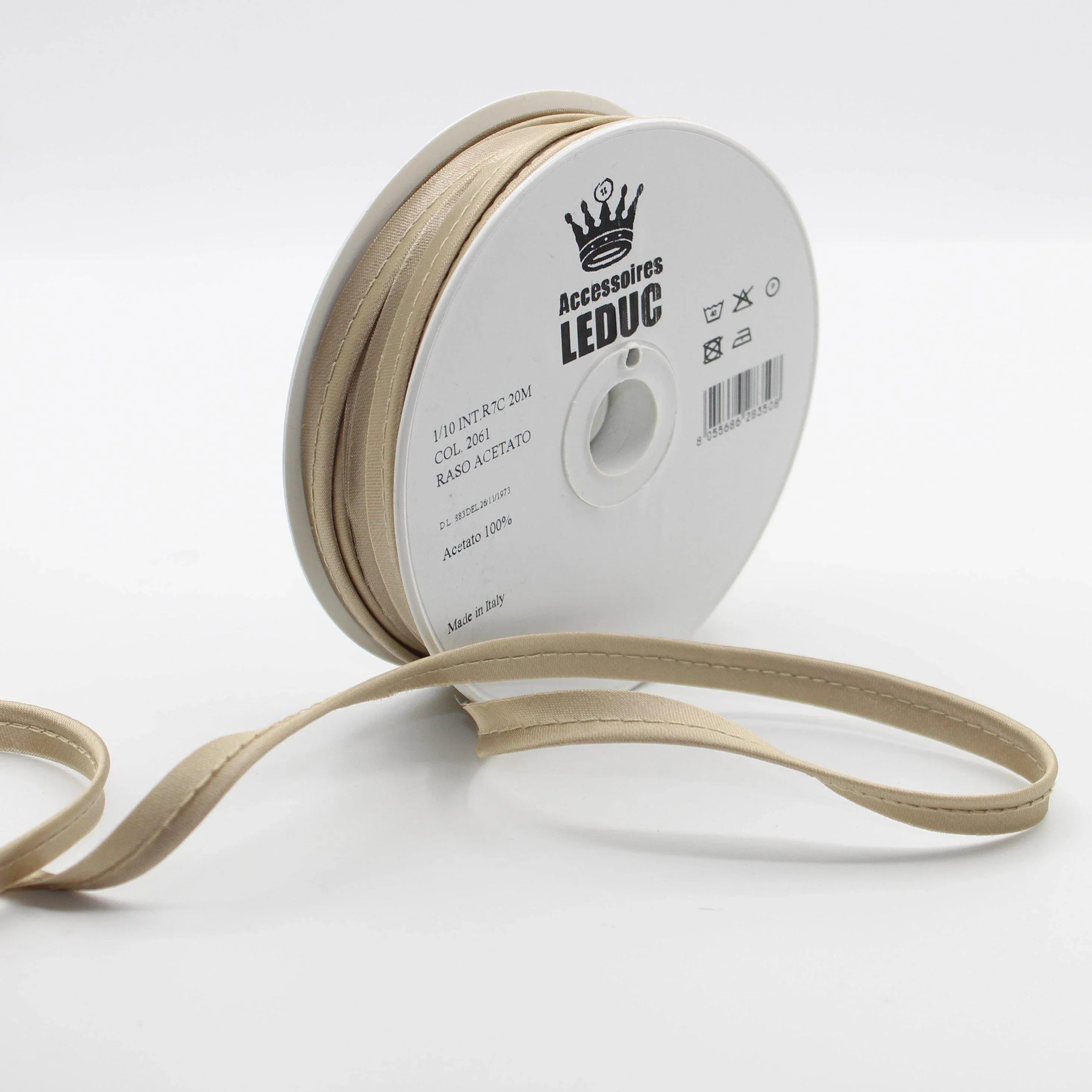 Satin PIPING / 10mm - 8/2 - ACCESSOIRES LEDUC BV