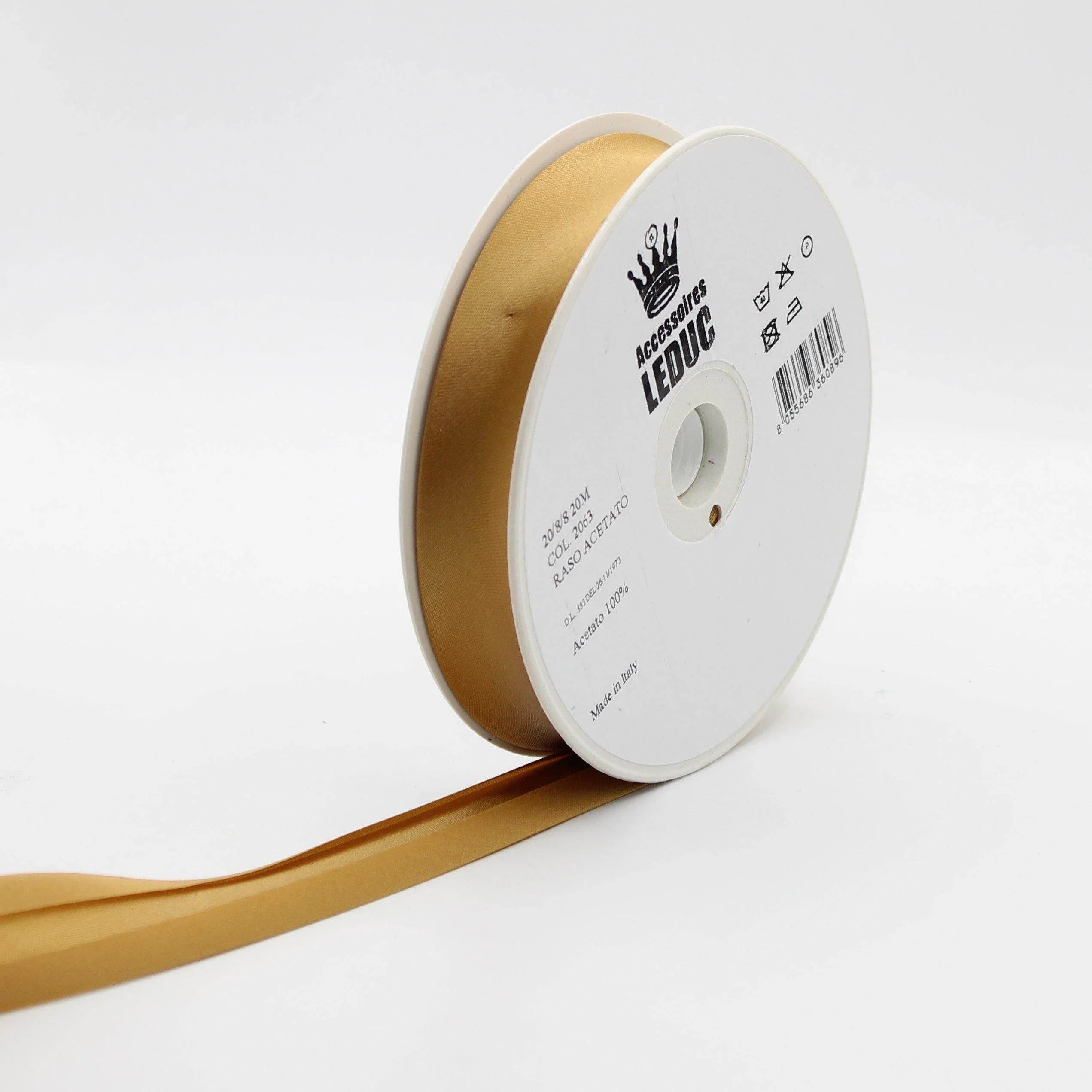 Satin BIAS BINDING / 20mm - 20/8/8 #SBI500-20-8-8-20 - ACCESSOIRES LEDUC BV