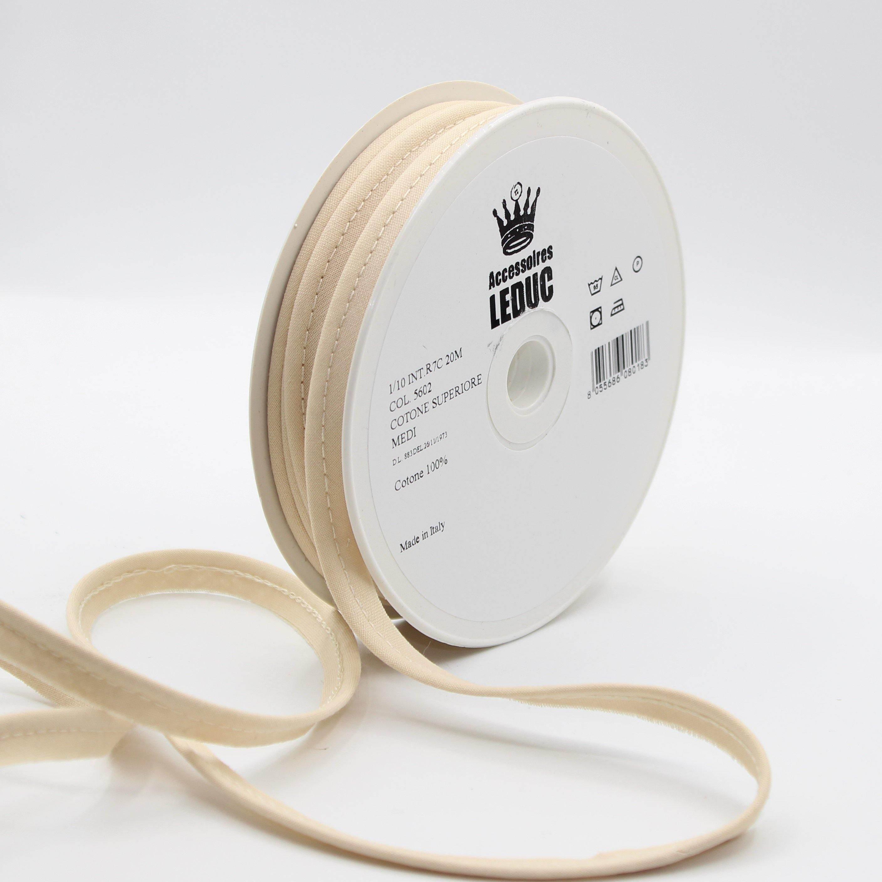 20MT - COTTON PIPING / 10mm (8+2mm) - ACCESSOIRES LEDUC BV