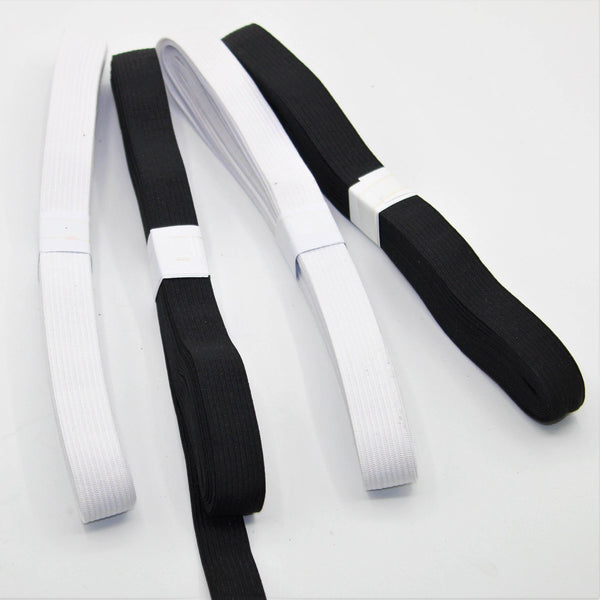 4 meters of Elastics Black / White - ACCESSOIRES LEDUC BV