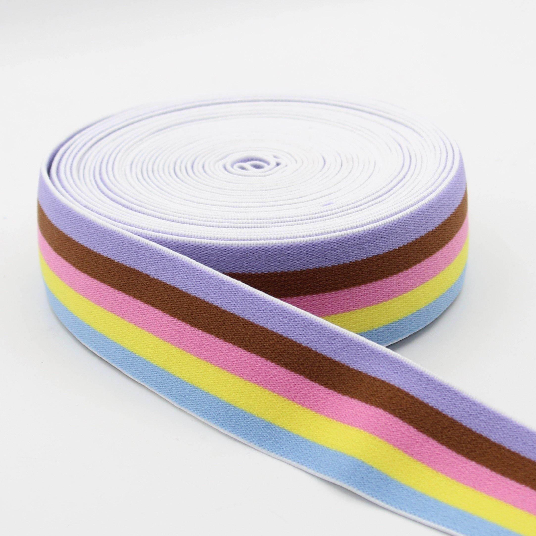 5 meters 40mm Rainbow Elastic #ELA1309 - ACCESSOIRES LEDUC BV