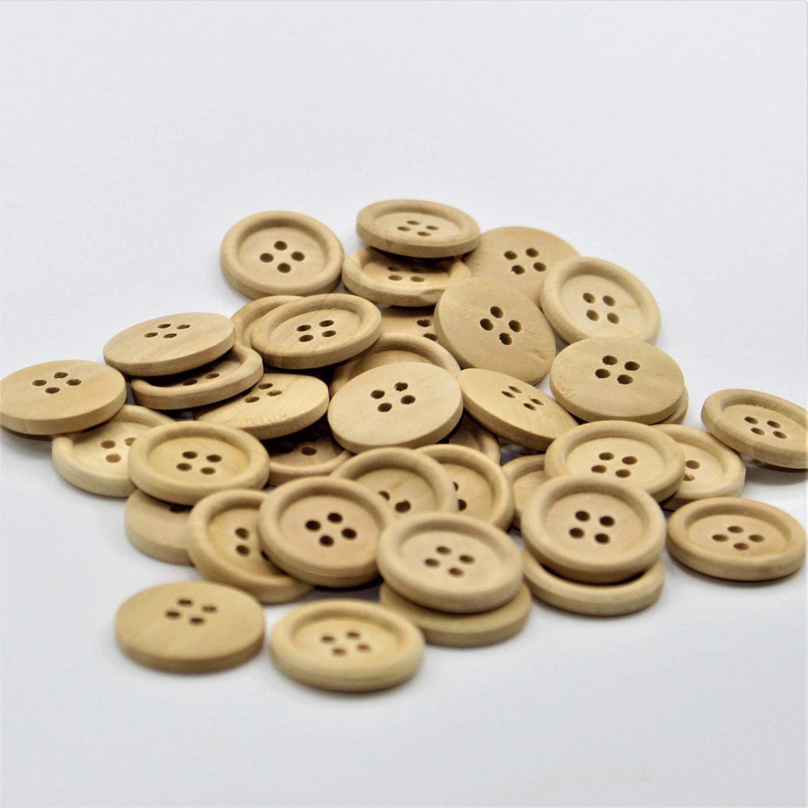 4 Holes Wooden Buttons #KB43000 - ACCESSOIRES LEDUC BV
