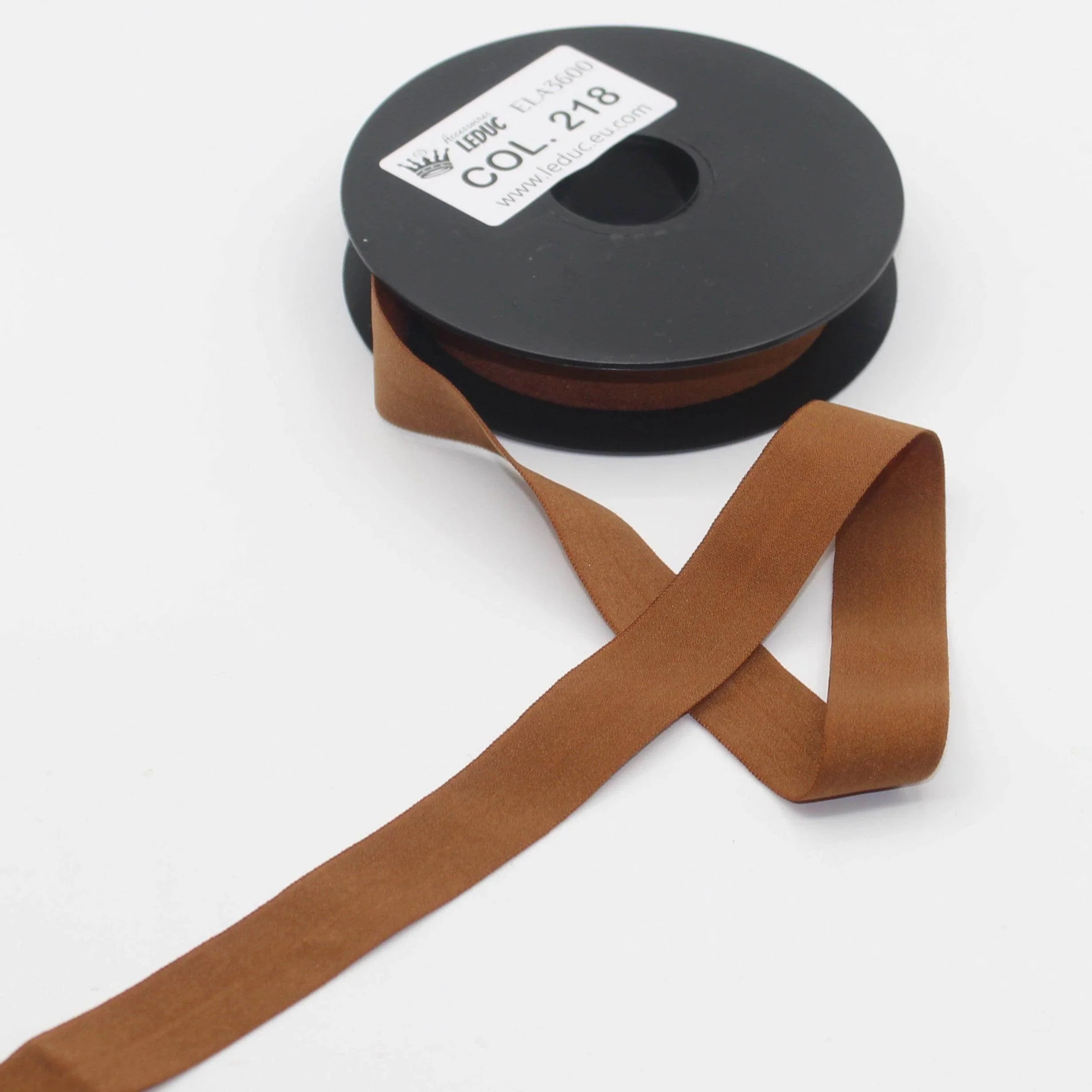 10mt Soft Elastic Bias Binding in Polyester 18mm prefolded #ELA3600 - ACCESSOIRES LEDUC BV