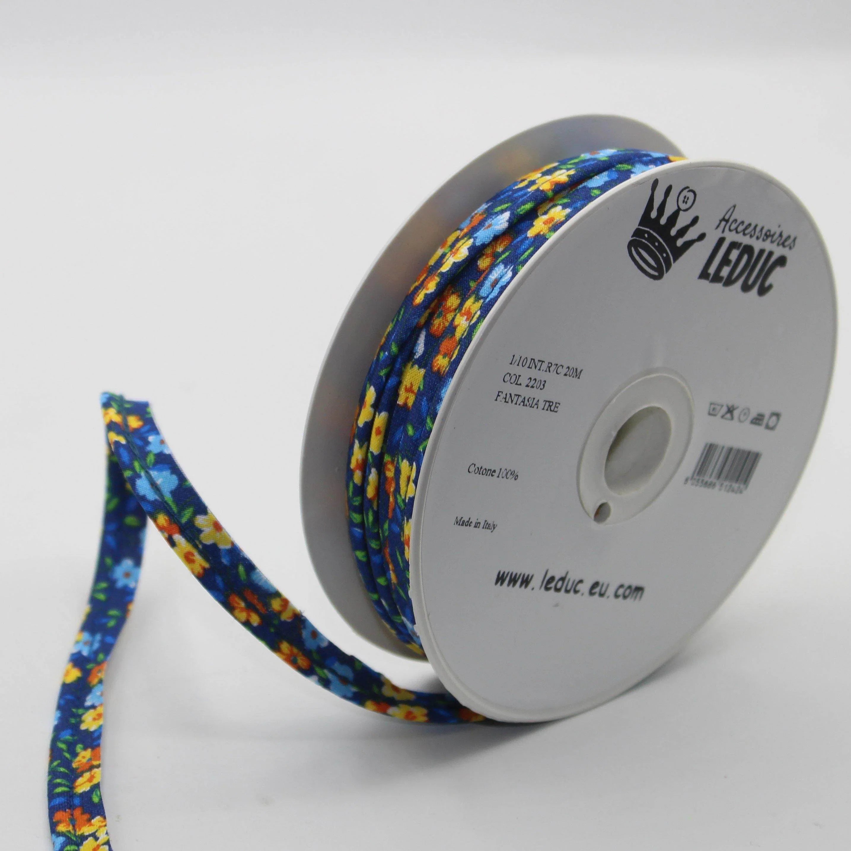 20 meters Floral Cotton Piping (10mm : 2mm+8mm) #SBI517 - ACCESSOIRES LEDUC BV