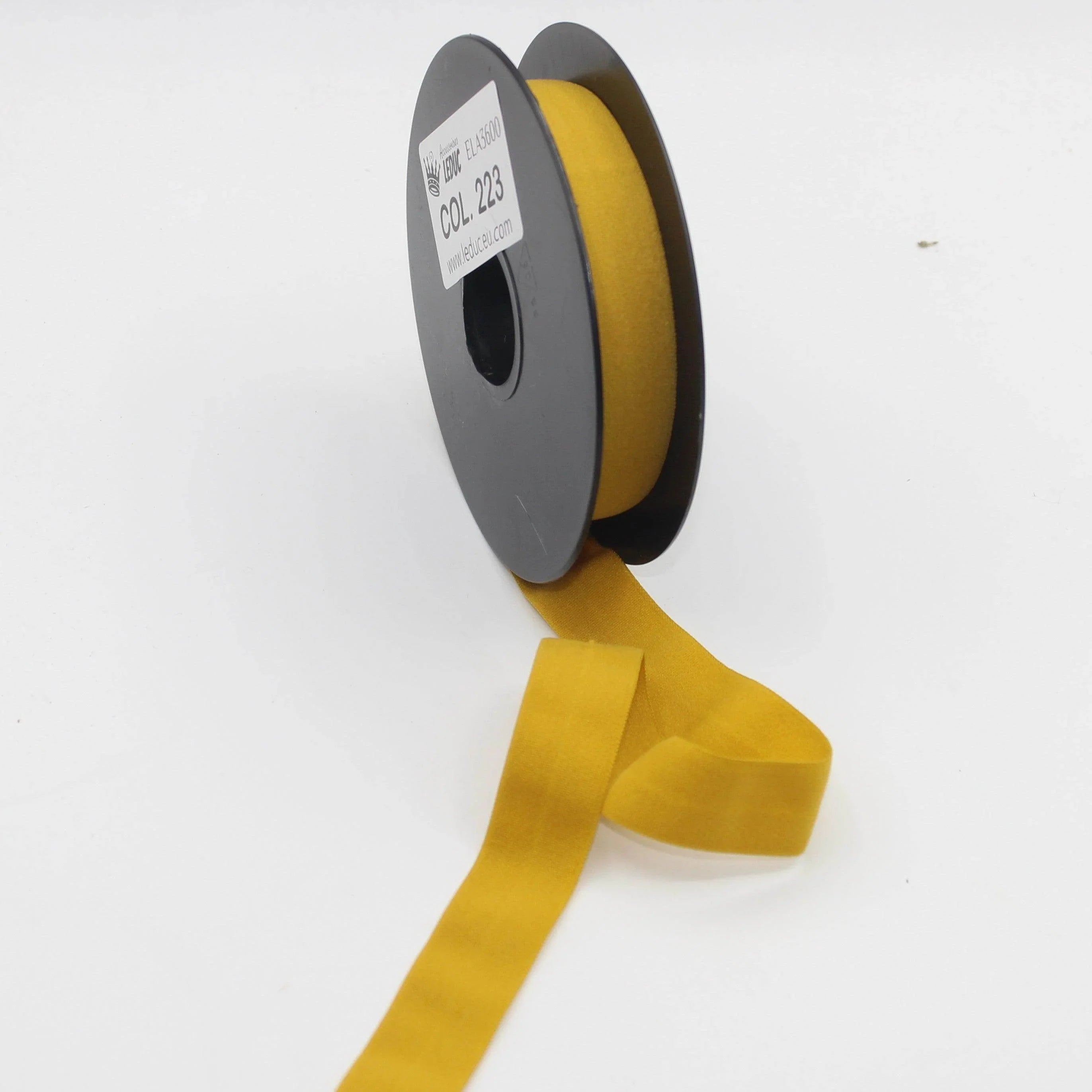 10mt Soft Elastic Bias Binding in Polyester 18mm prefolded #ELA3600 - ACCESSOIRES LEDUC BV