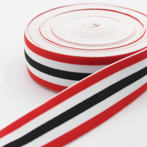5 meters 40mm Striped Elastic #ELA1311 - ACCESSOIRES LEDUC BV