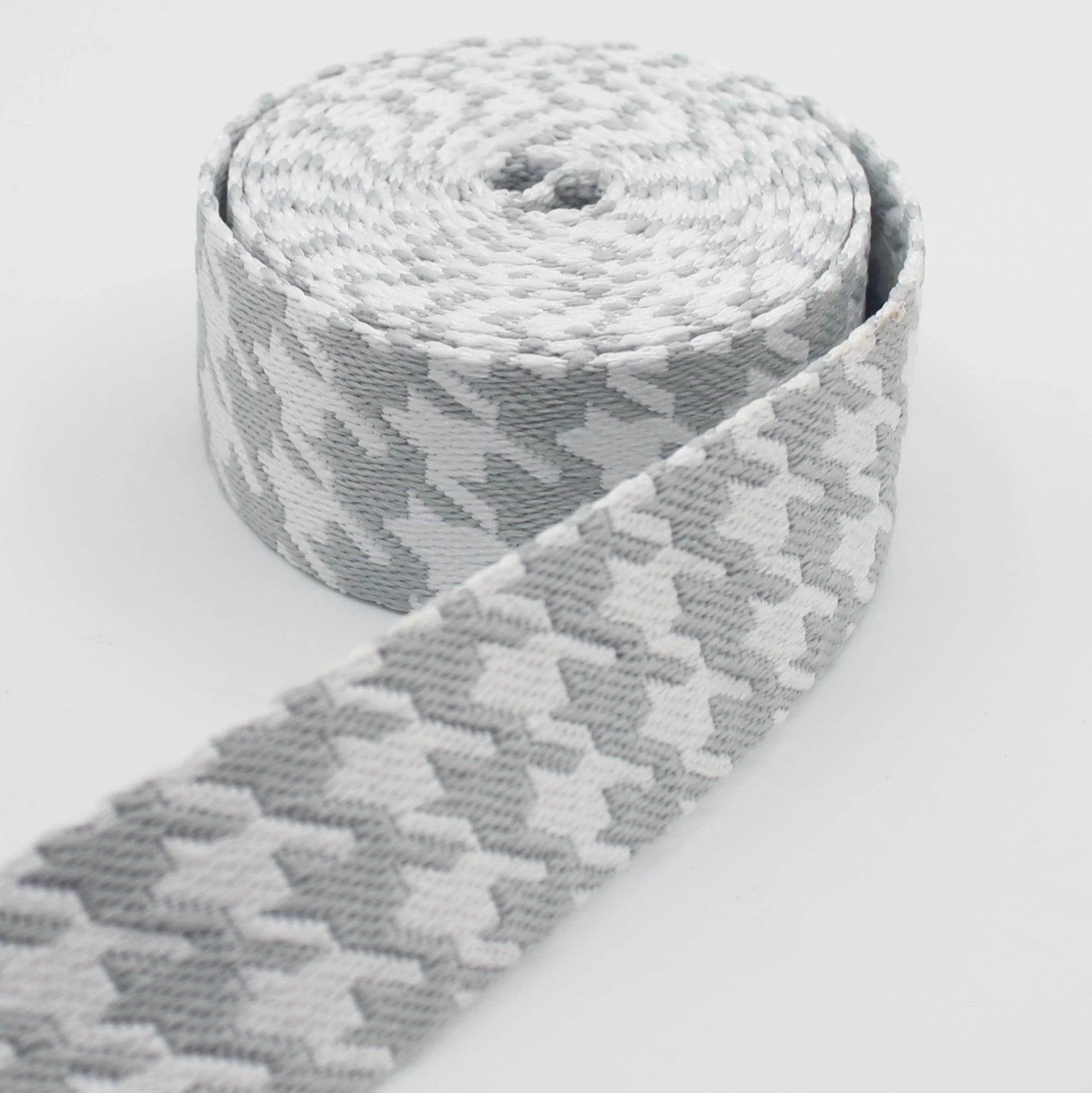 5 Meters Webbing with houndstooth Pattern 38mm #RUB3509 - ACCESSOIRES LEDUC BV