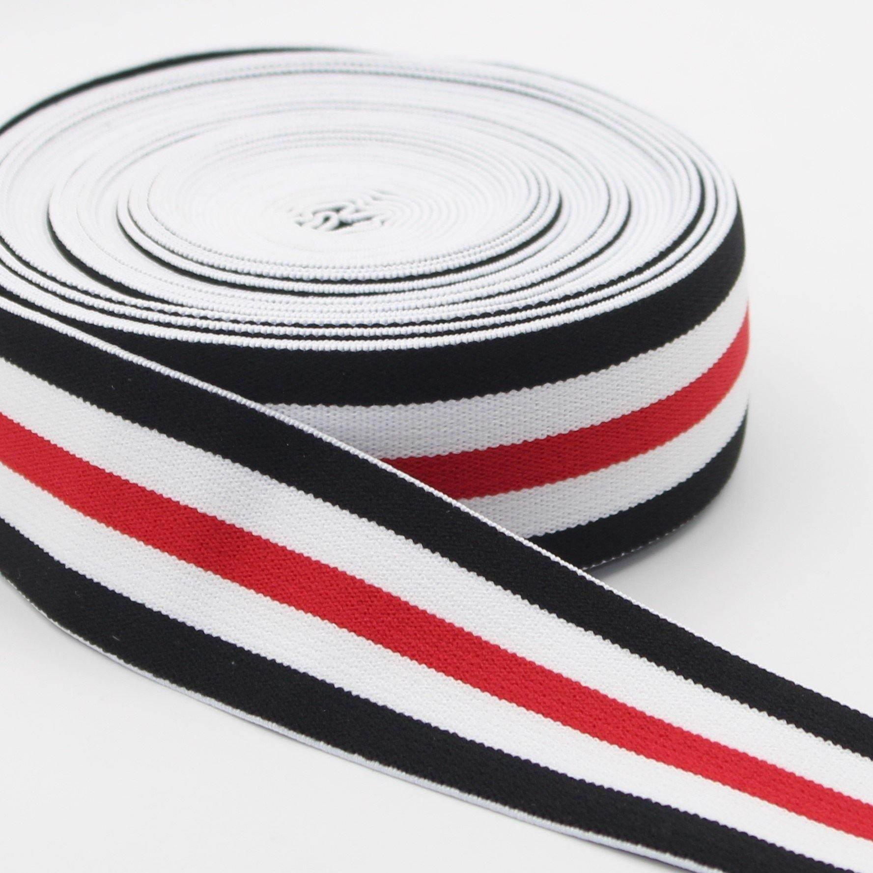 5 meters 40mm Striped Elastic #ELA1311 - ACCESSOIRES LEDUC BV