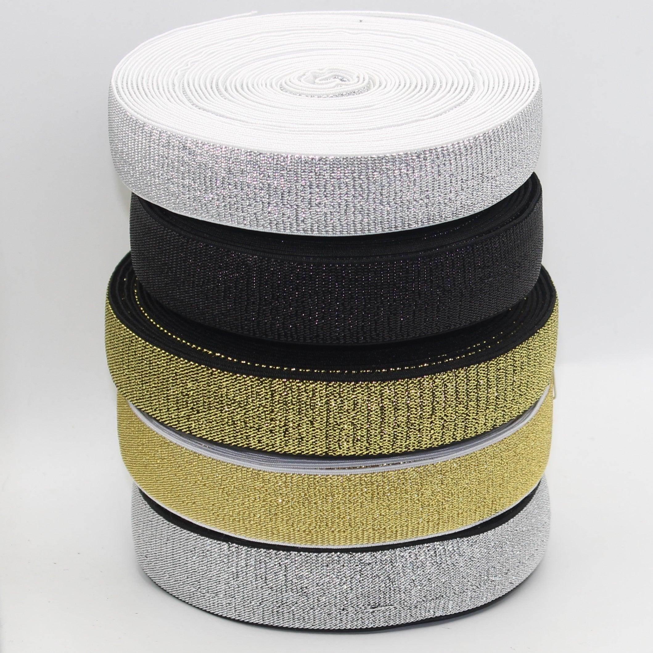 Soft Backing Lurex Elastic 10 20 25 30 or 40mm #ELA1315 - ACCESSOIRES LEDUC BV