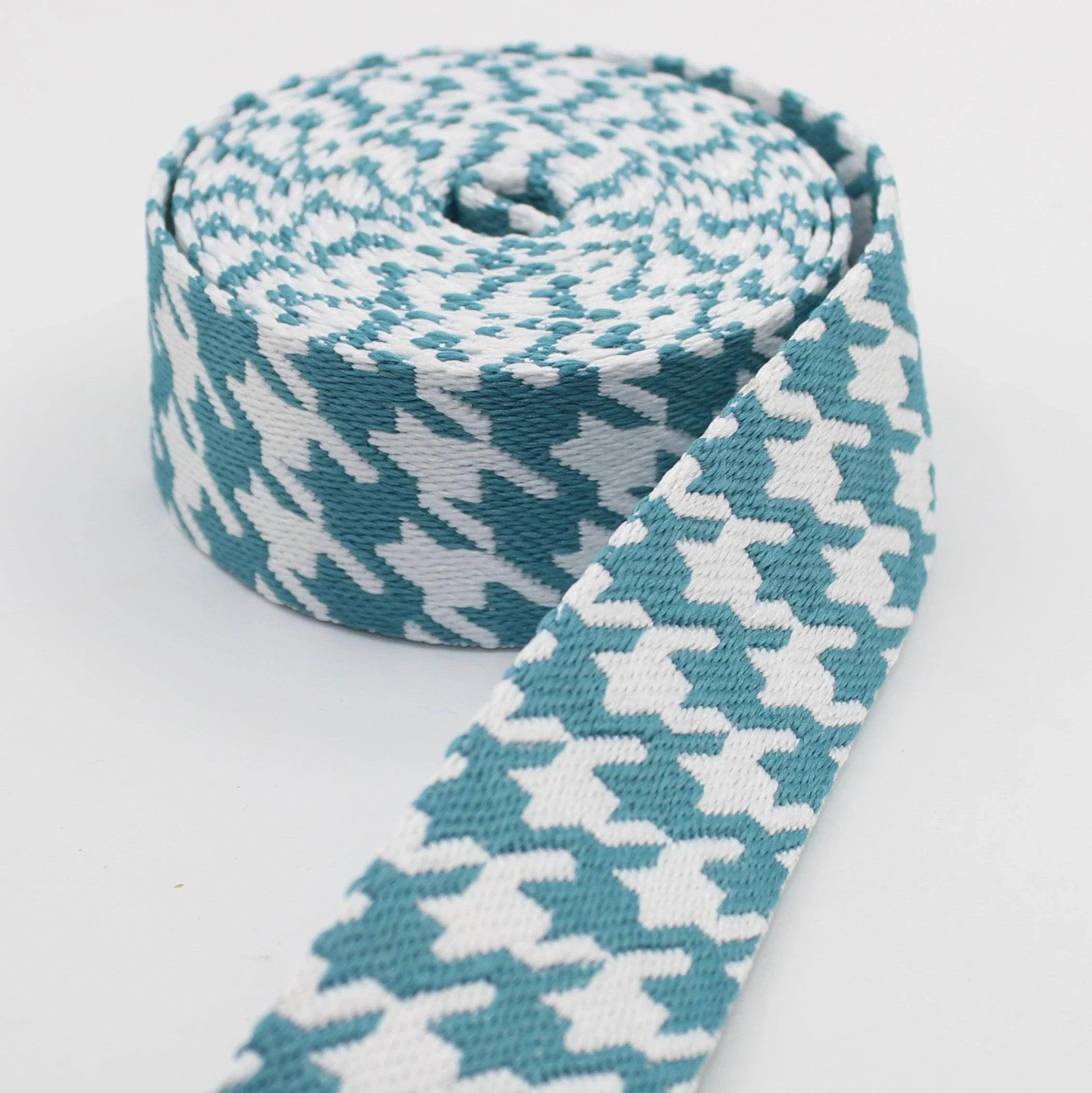5 Meters Webbing with houndstooth Pattern 38mm #RUB3509 - ACCESSOIRES LEDUC BV