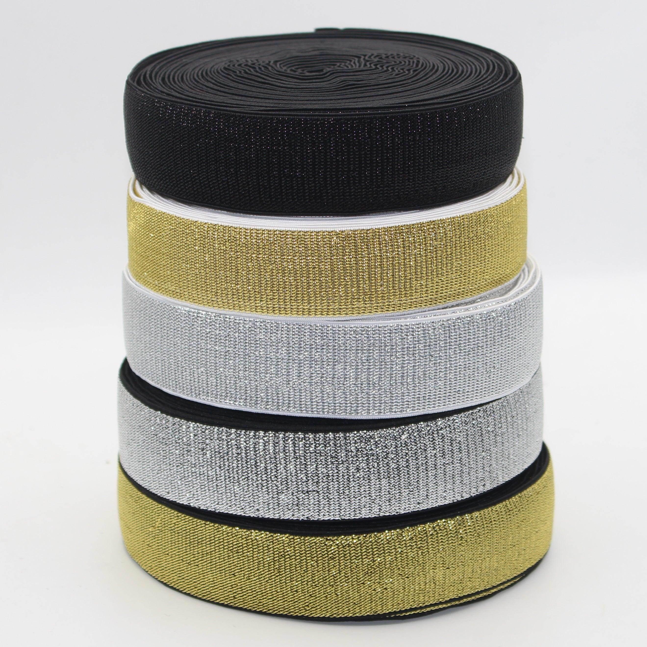 Soft Backing Lurex Elastic 10 20 25 30 or 40mm #ELA1315 - ACCESSOIRES LEDUC BV