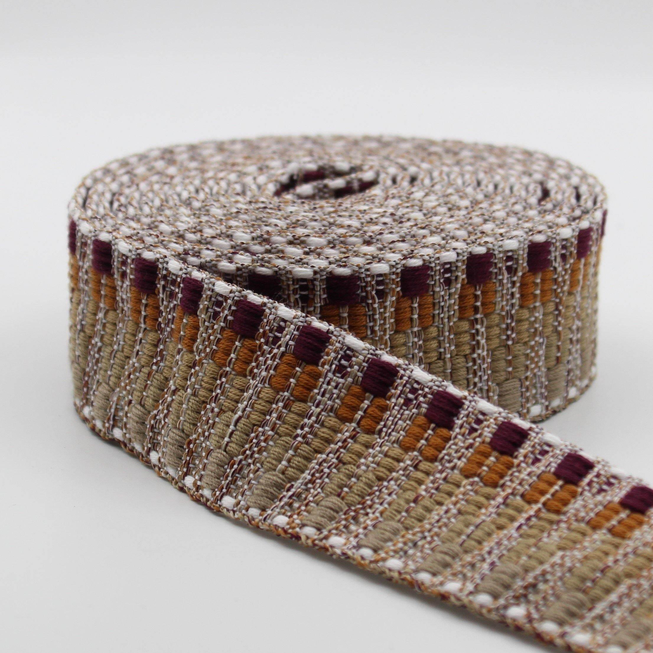 5 meters Ethnic Zig Zag Webbing 38mm #RUB1936 - ACCESSOIRES LEDUC BV