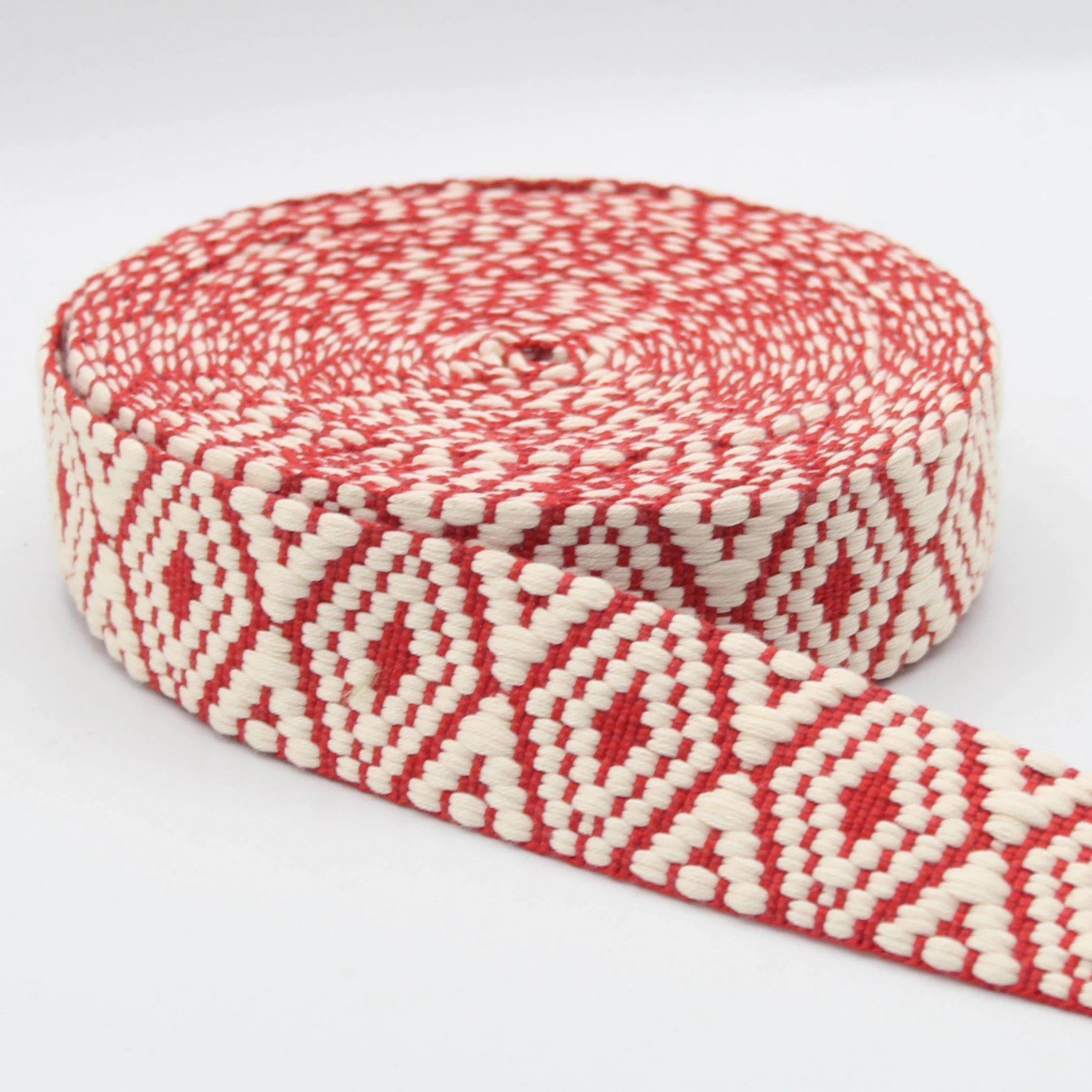 5 meters 38mm Bicolor Ethnic Webbing #RUB1970 - ACCESSOIRES LEDUC BV