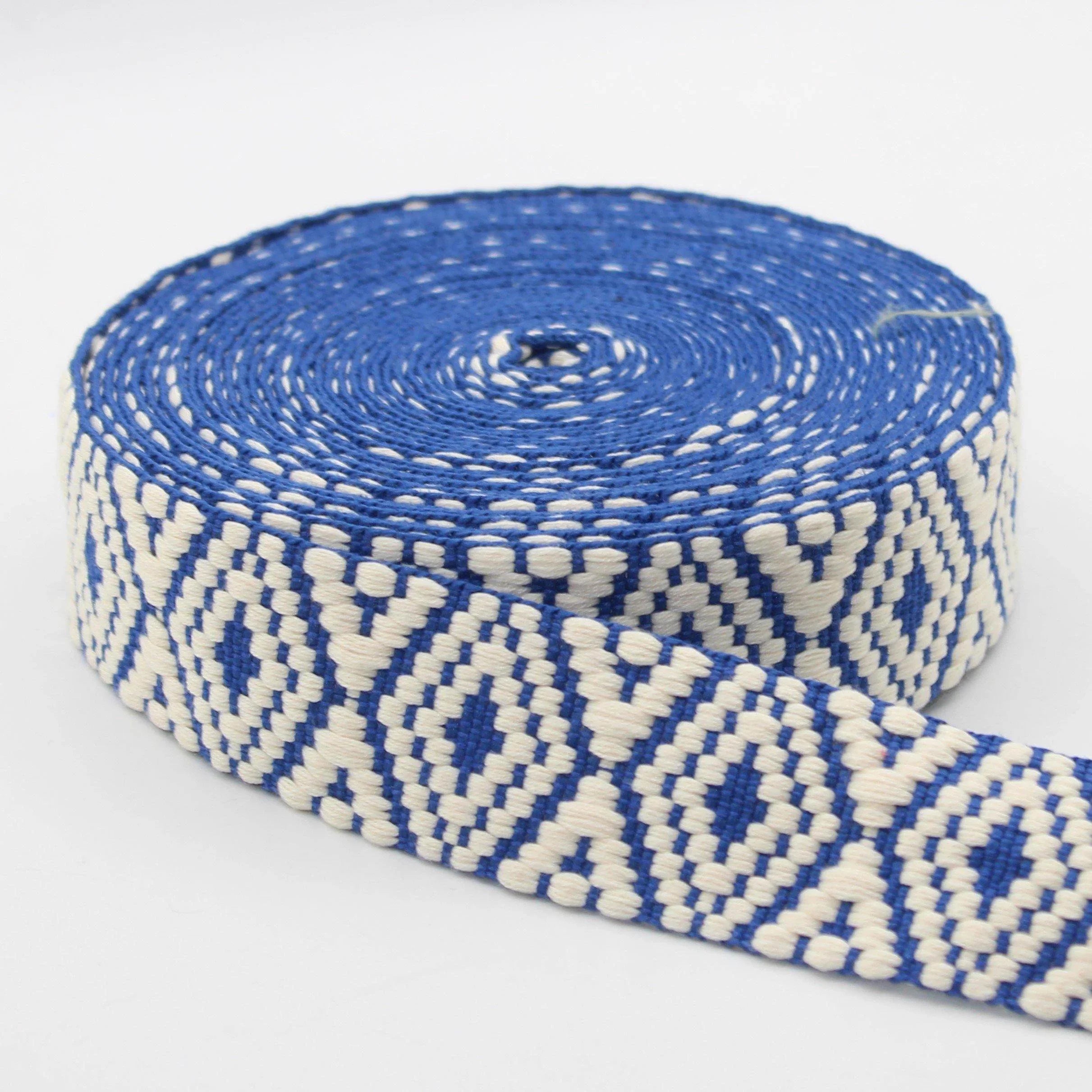 5 meters 38mm Bicolor Ethnic Webbing #RUB1970 - ACCESSOIRES LEDUC BV