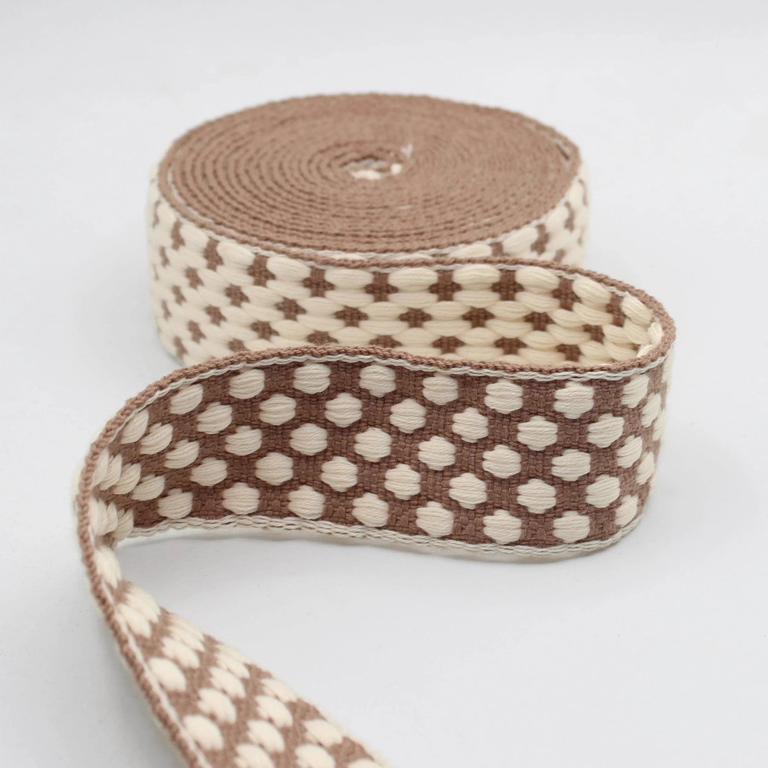 5 Meters Dots Pattern Webbing 38 mm #RUB3505 - ACCESSOIRES LEDUC BV
