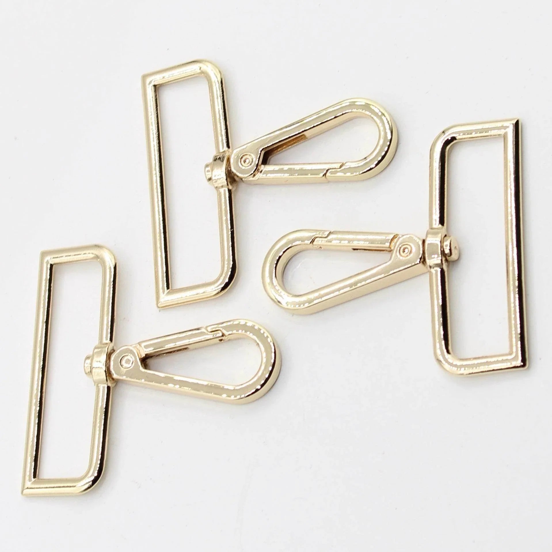 3 Buckles / Lobsters / D-Rings 30 / 40 or 50mm - Gold Silver Oldbrass Mat Black or Gunmetal - ACCESSOIRES LEDUC BV