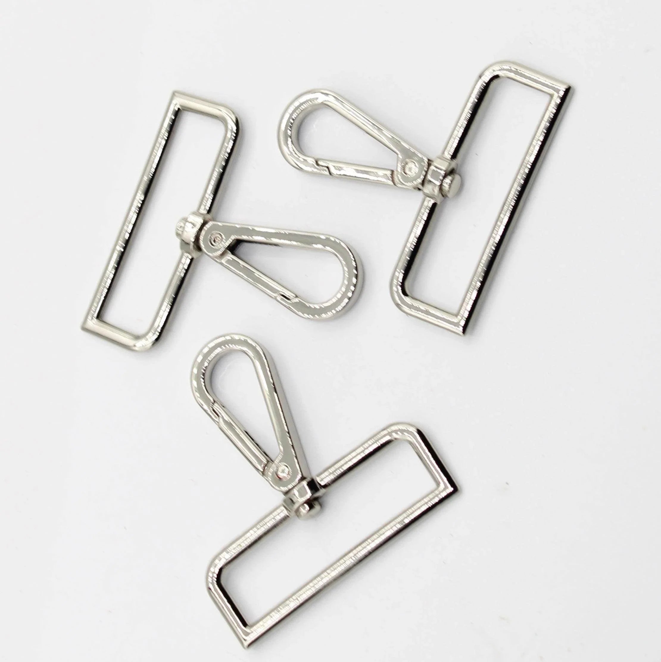 3 Buckles / Lobsters / D-Rings 30 / 40 or 50mm - Gold Silver Oldbrass Mat Black or Gunmetal - ACCESSOIRES LEDUC BV