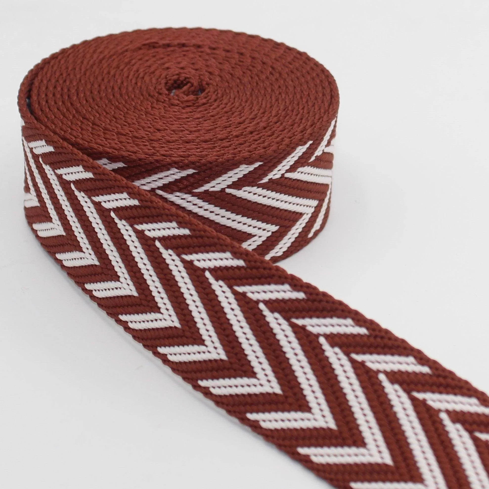 5 meters Webbing with Lines and Arrows 38mm #RUB3506 - ACCESSOIRES LEDUC BV