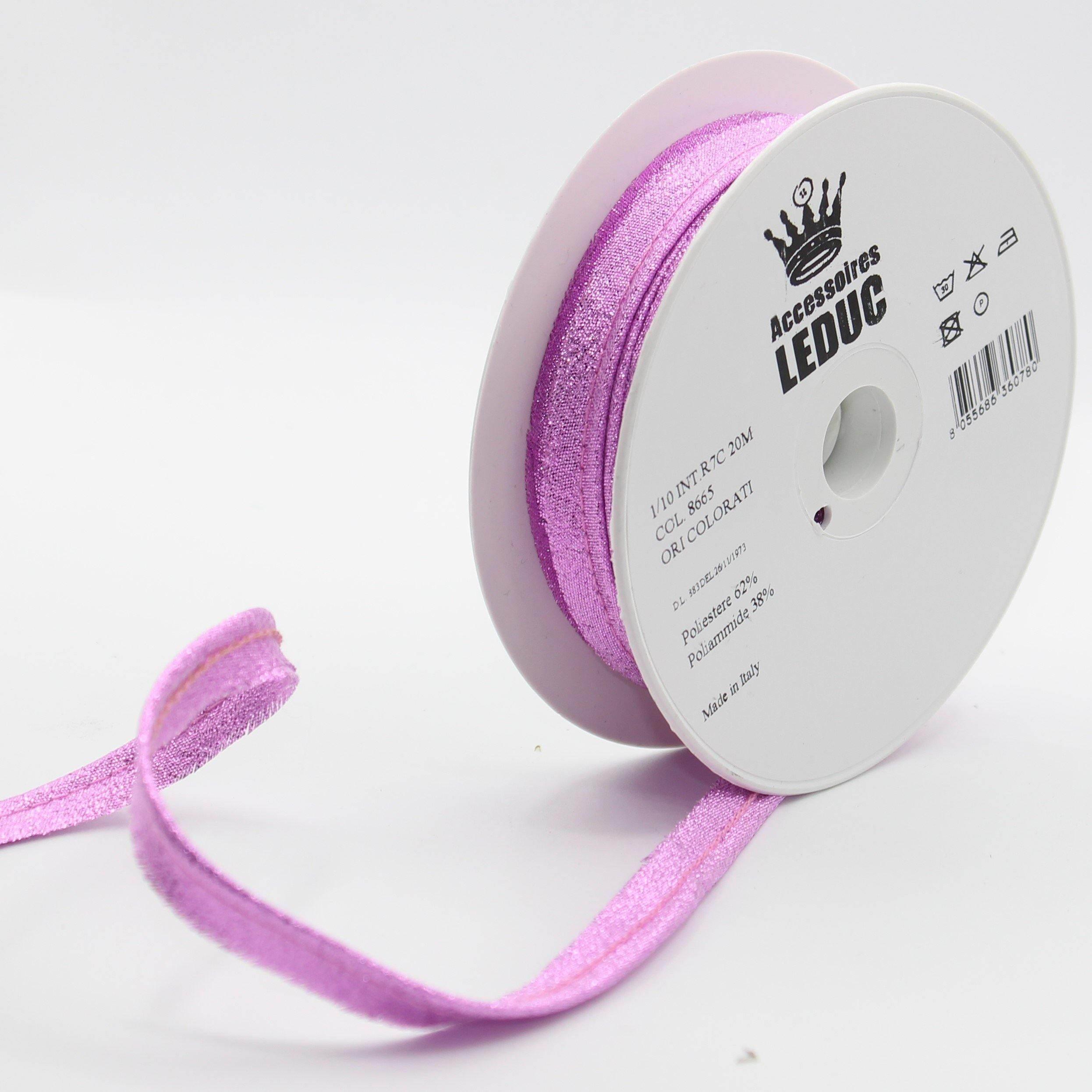 20MT or 100MT - LUREX PIPING / 10mm (8+2mm) #SBI524 - ACCESSOIRES LEDUC BV