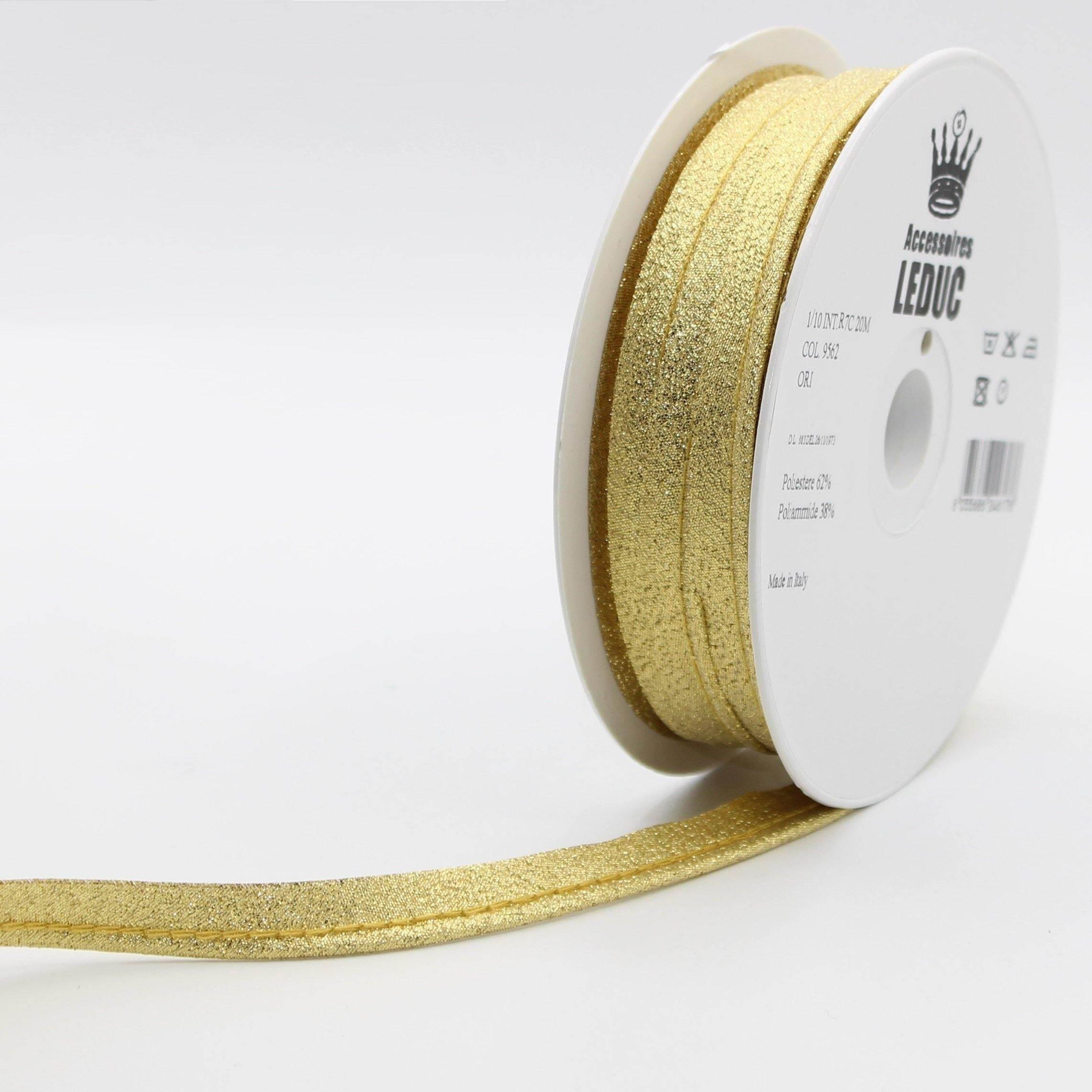 20MT or 100MT - LUREX PIPING / 10mm (8+2mm) #SBI524 - ACCESSOIRES LEDUC BV