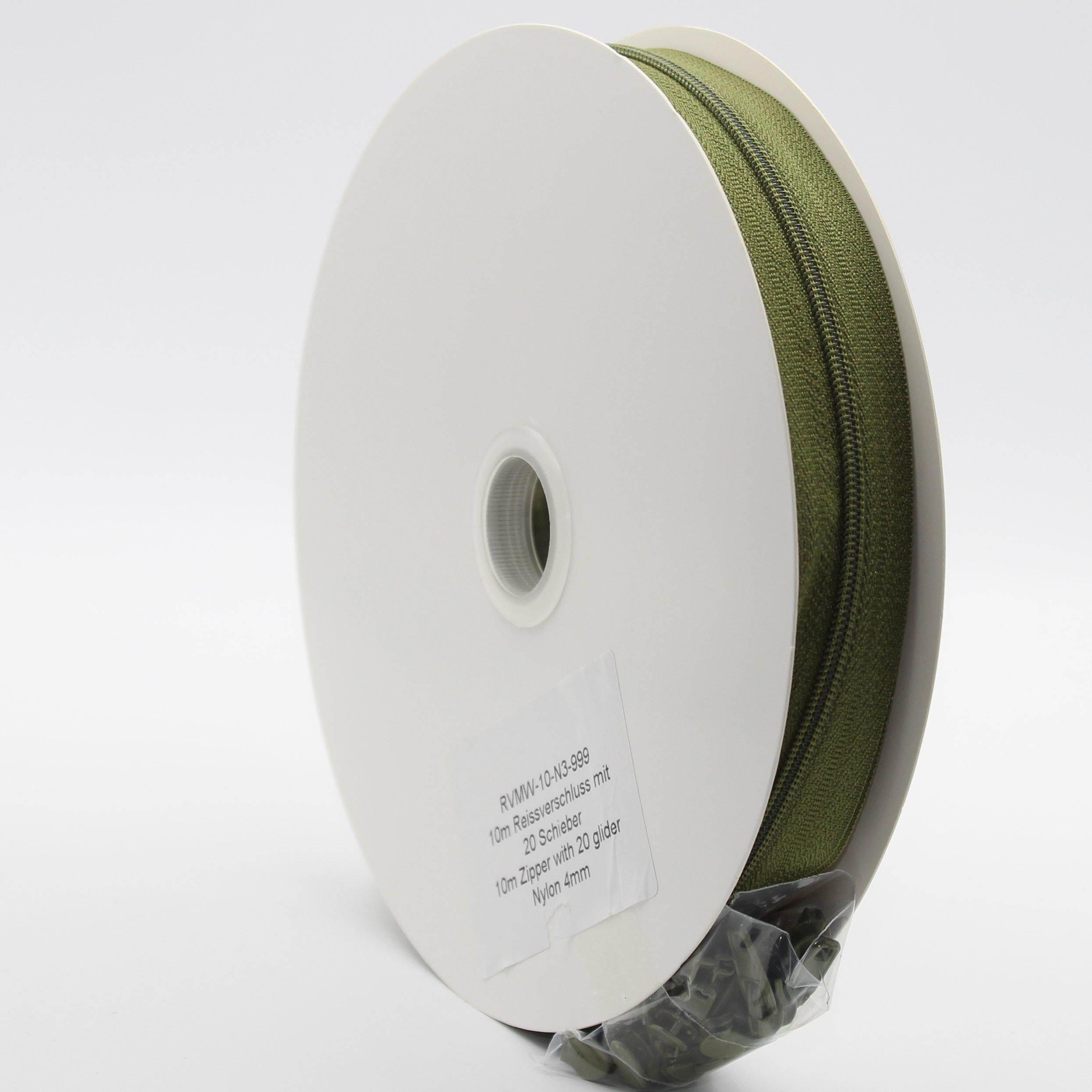 10 METERS Zipper with 20 Gliders - Nylon 4mm - ACCESSOIRES LEDUC BV