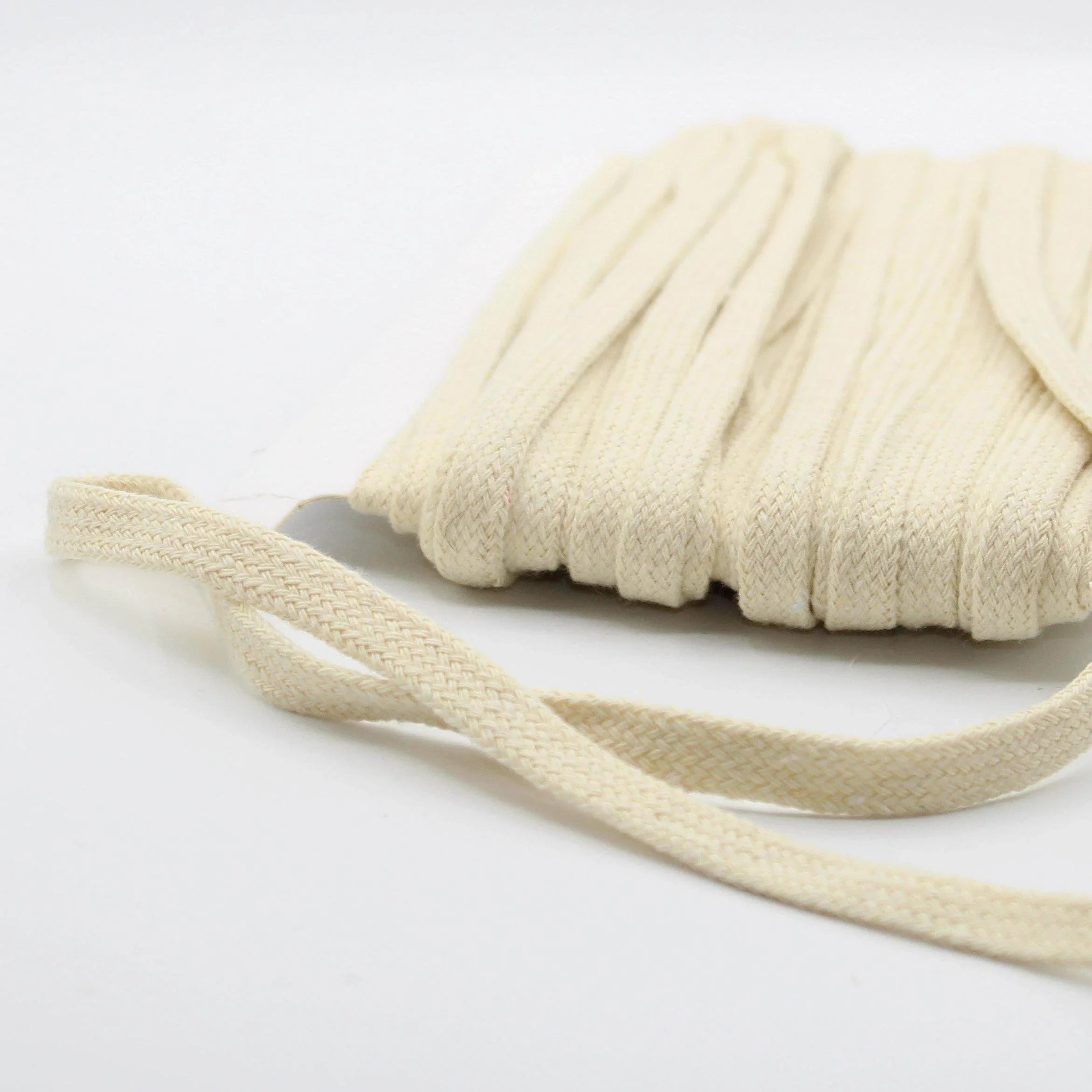 20 Meters Flat Cotton Cord 10mm #COR3010 - ACCESSOIRES LEDUC BV