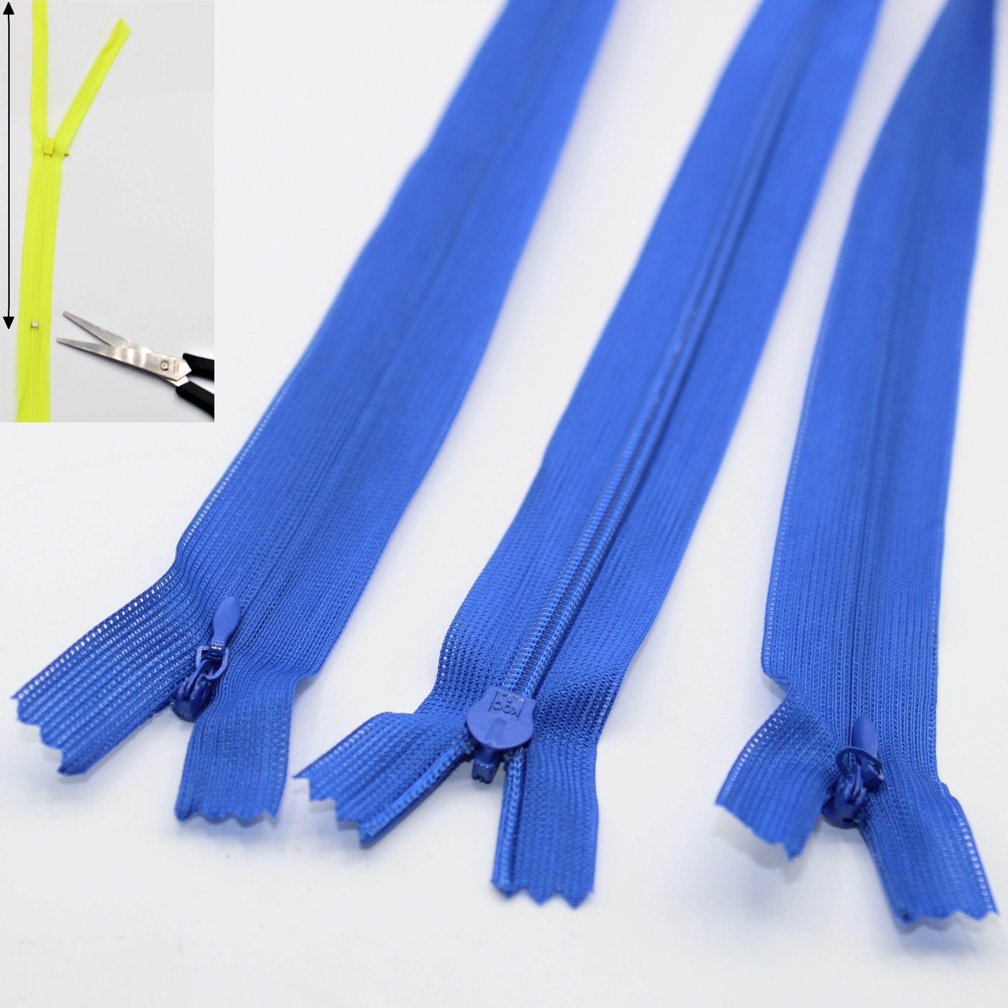 3 Adjustable Invisible Zippers (concealed) length up to 60cm #ZIG60ADJ - ACCESSOIRES LEDUC BV