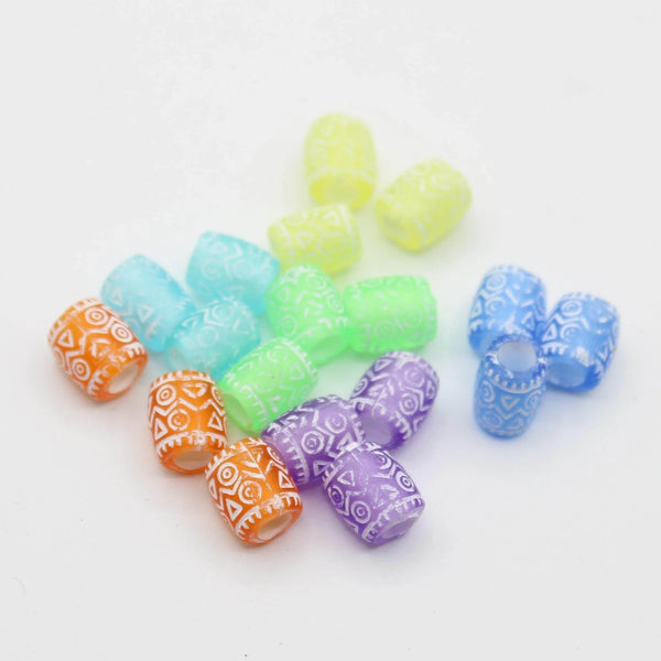 6 Bags of Ethnic Beads in 6 colours - ACCESSOIRES LEDUC BV